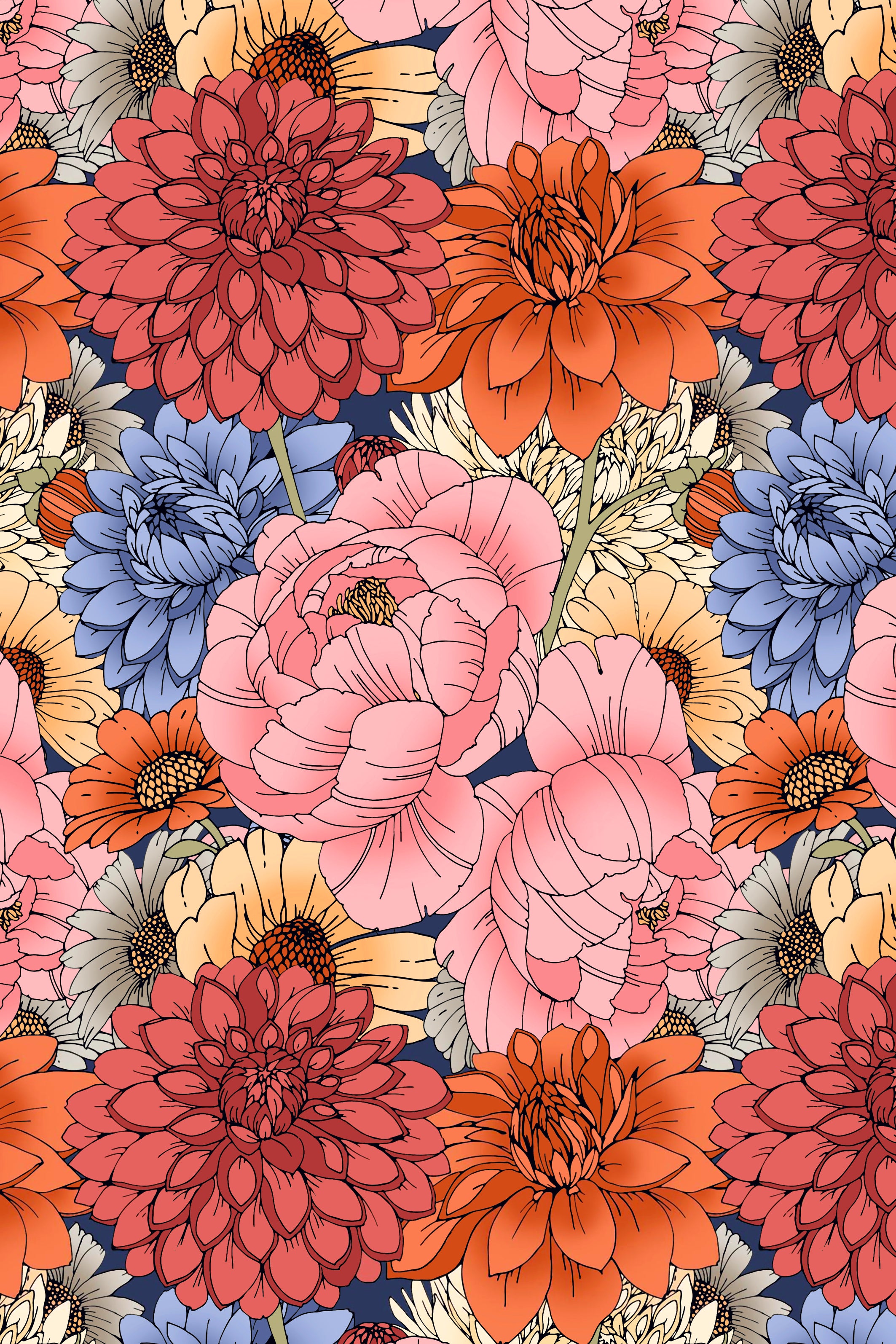 Antique Floral Print