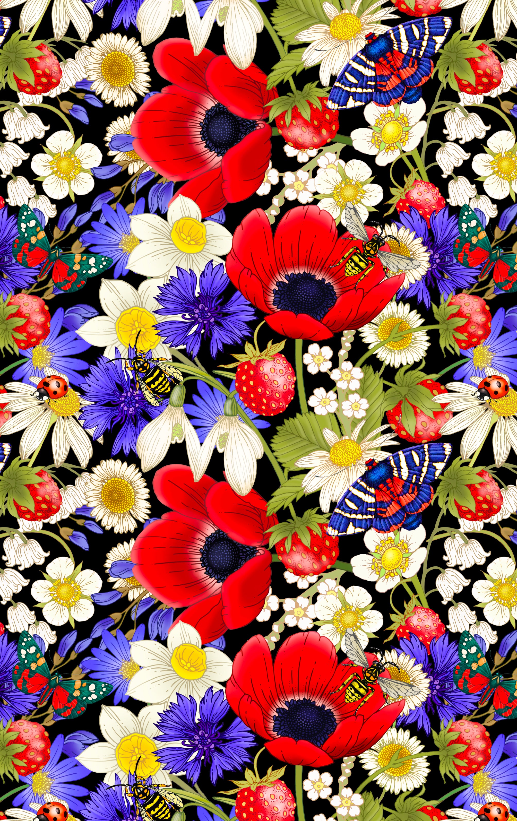 Daisy & Anemone Print
