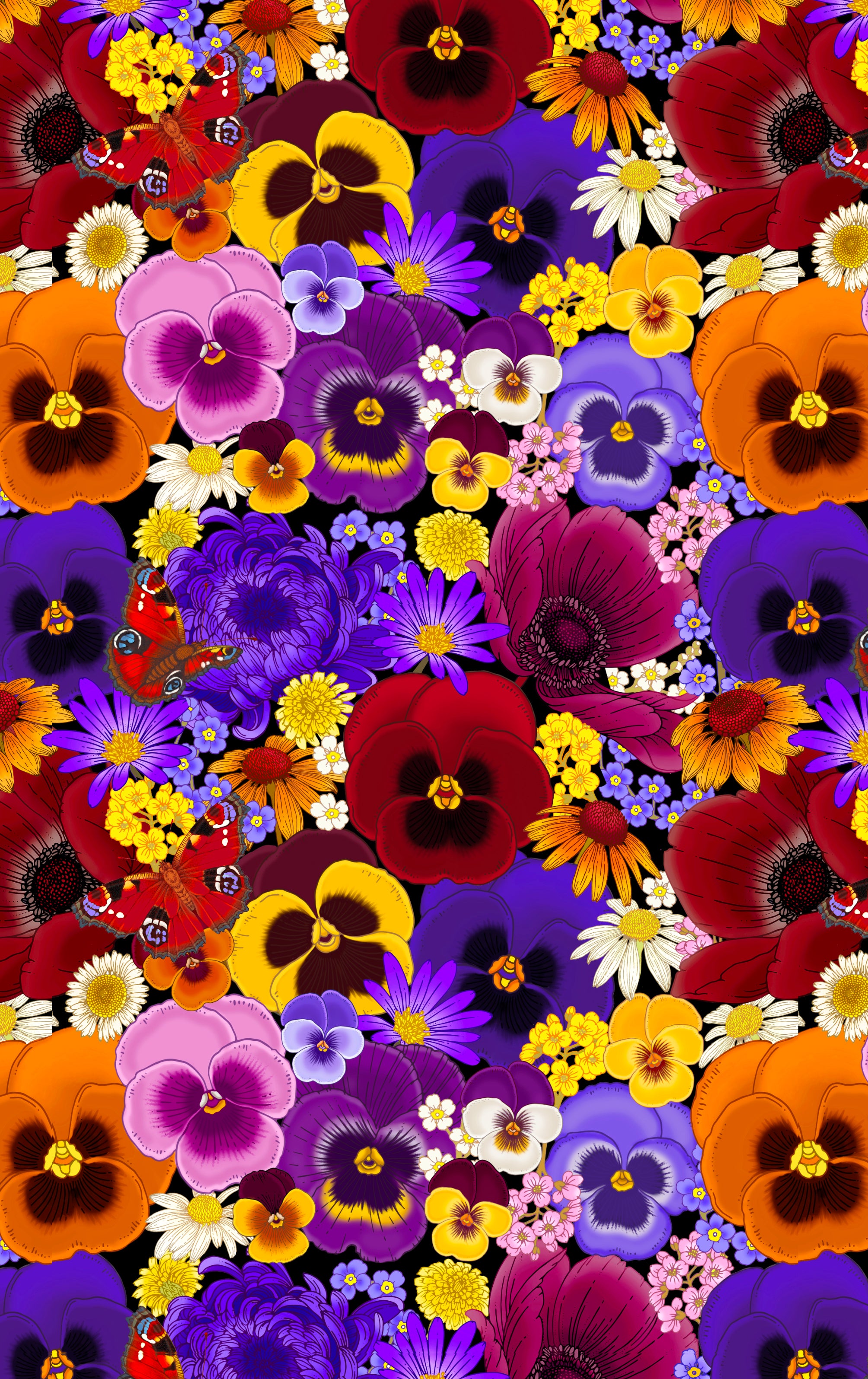 Pansy Garden Print