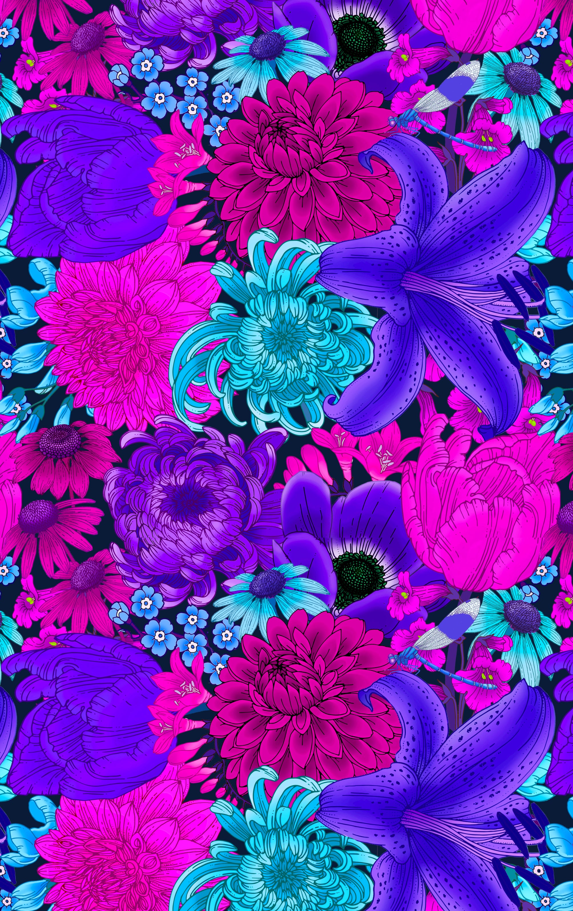 Tulip & Dahlia Print