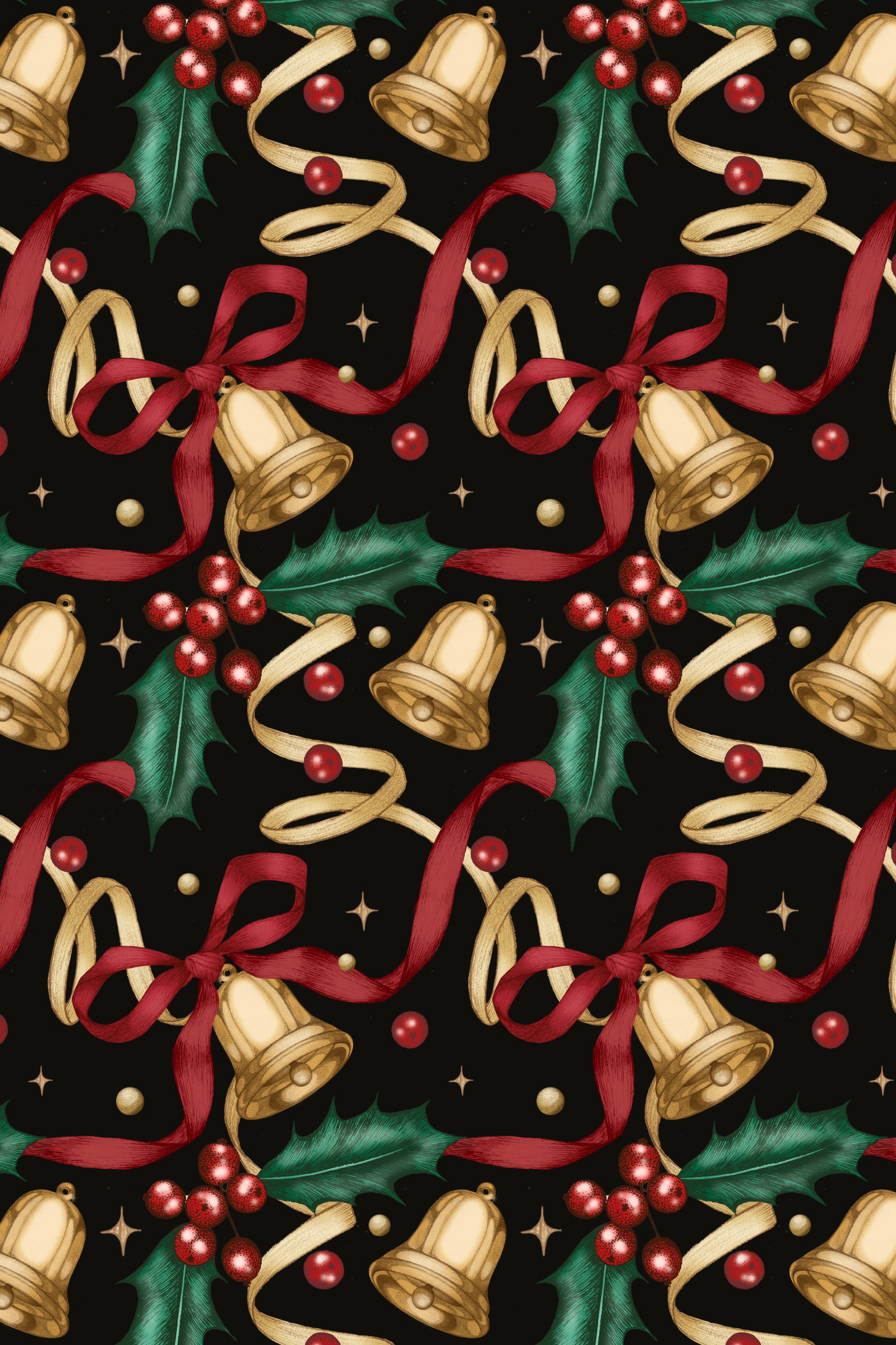 Bells & Ribbon Print