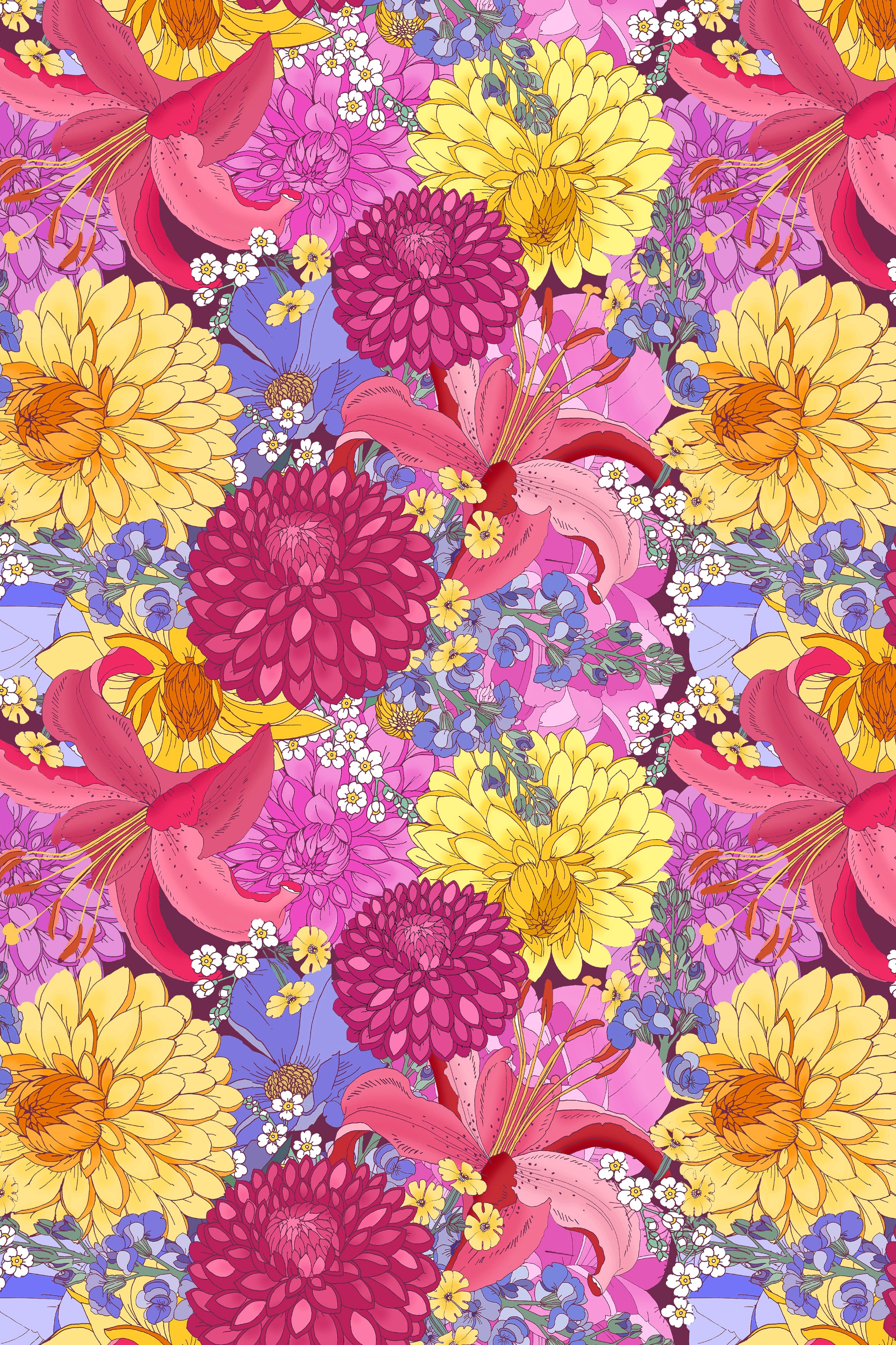 Dahlia Garden Print