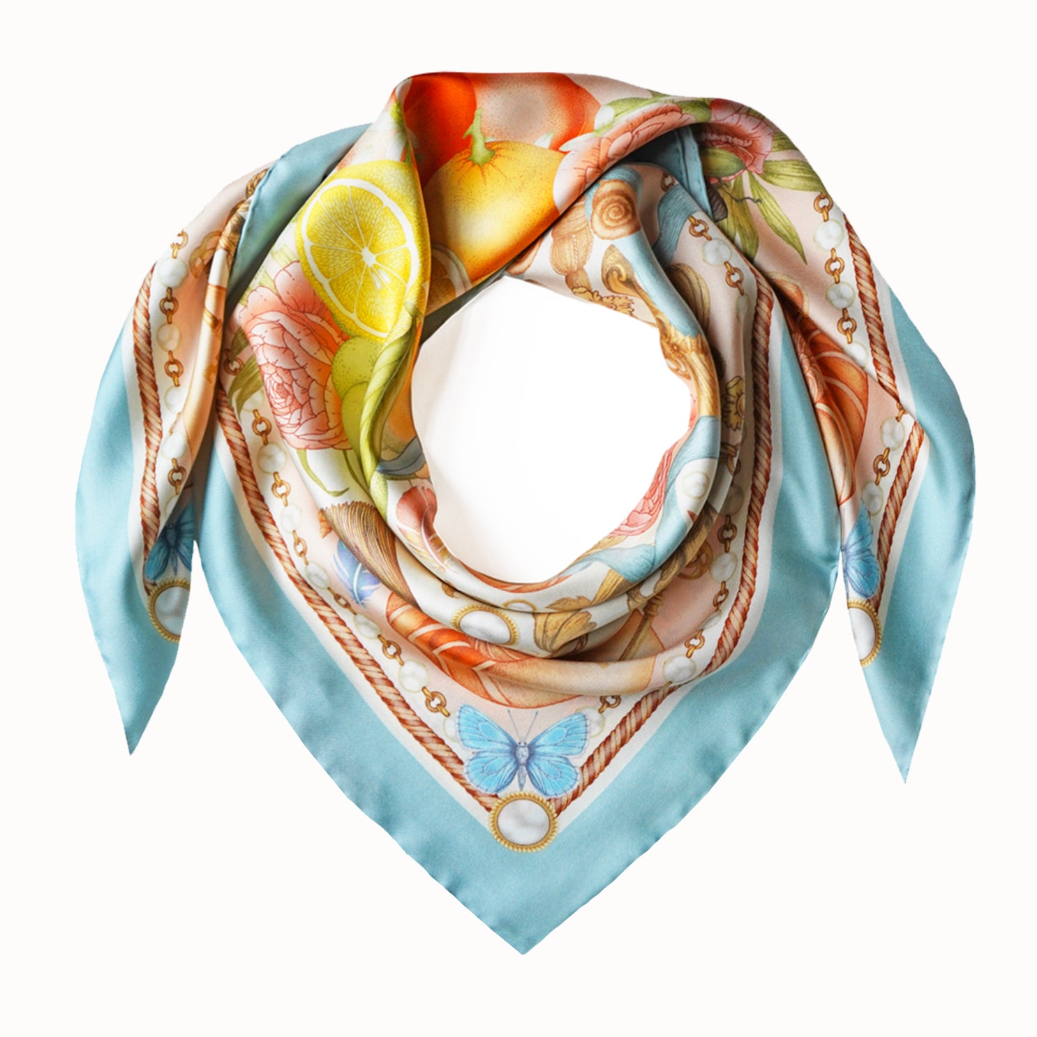 The Pearl Baroque Silk Scarf | 90x90cm