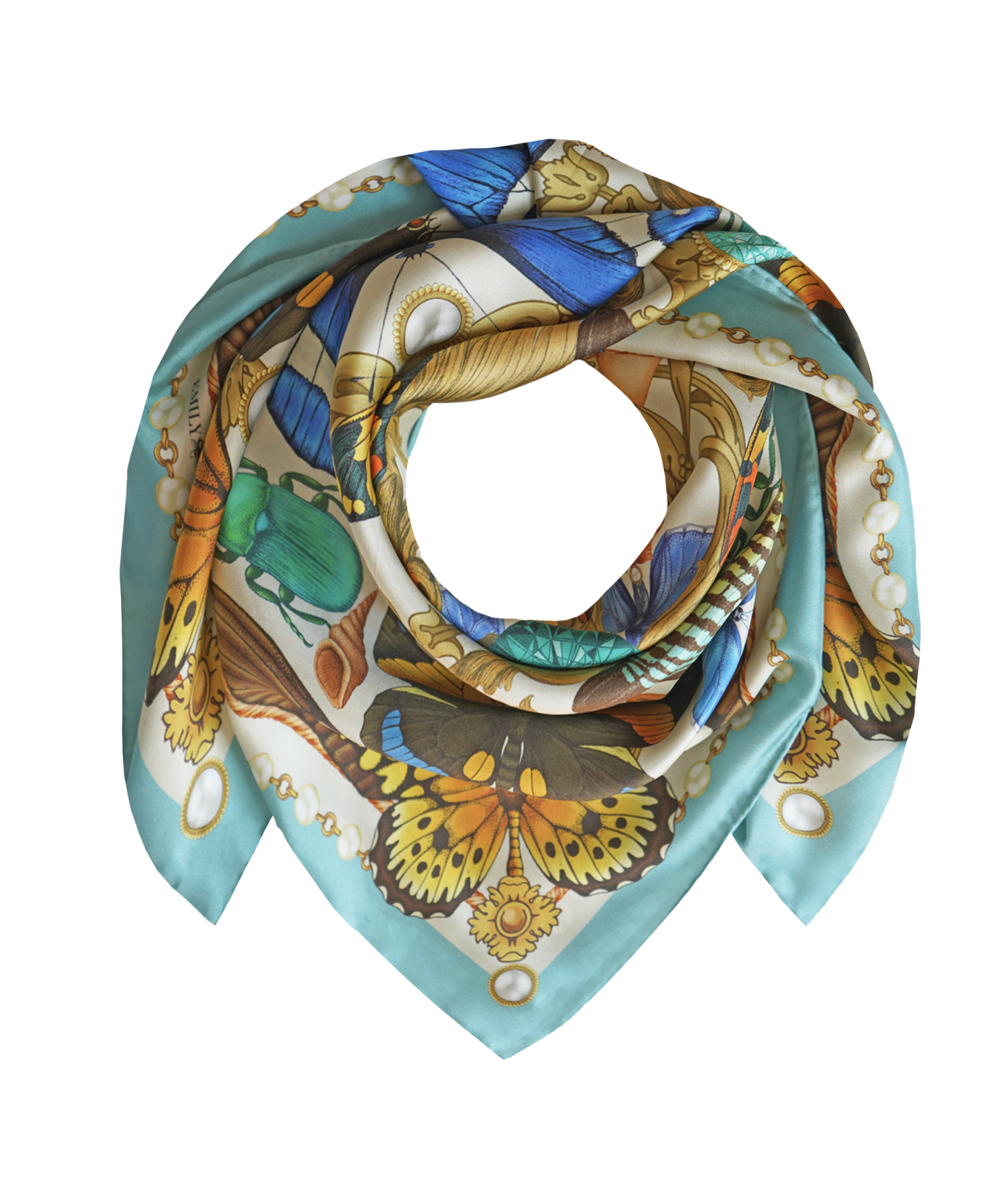 The Baroque Butterfly Silk Scarf | 90x90cm
