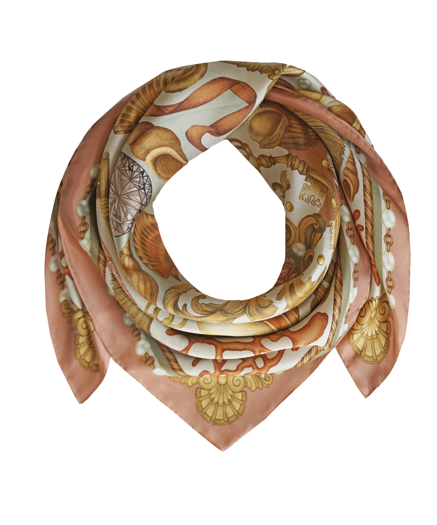 The Nautical Baroque Silk Scarf | 90x90cm