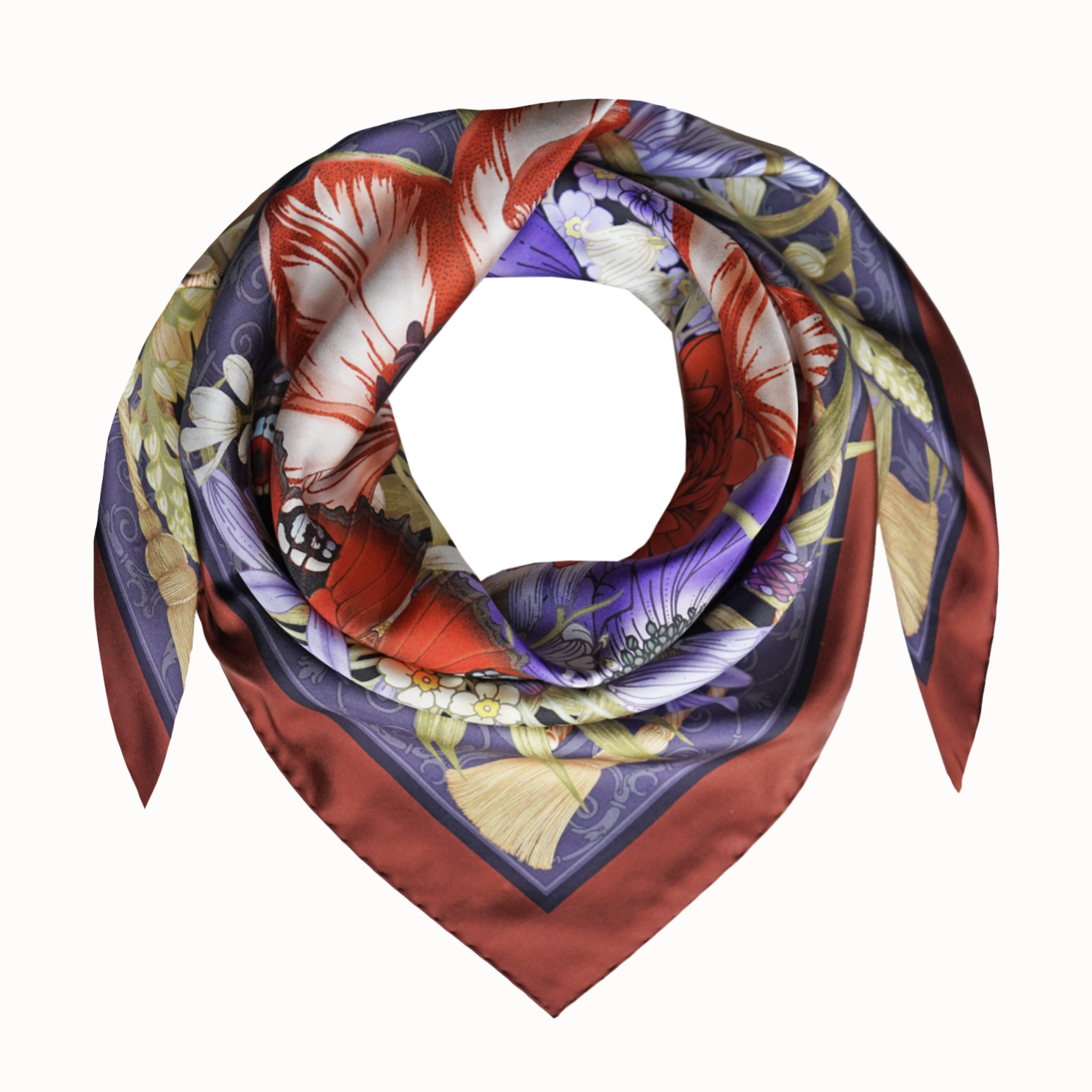 The Pomegranate Still Life Silk Scarf | 90x90cm