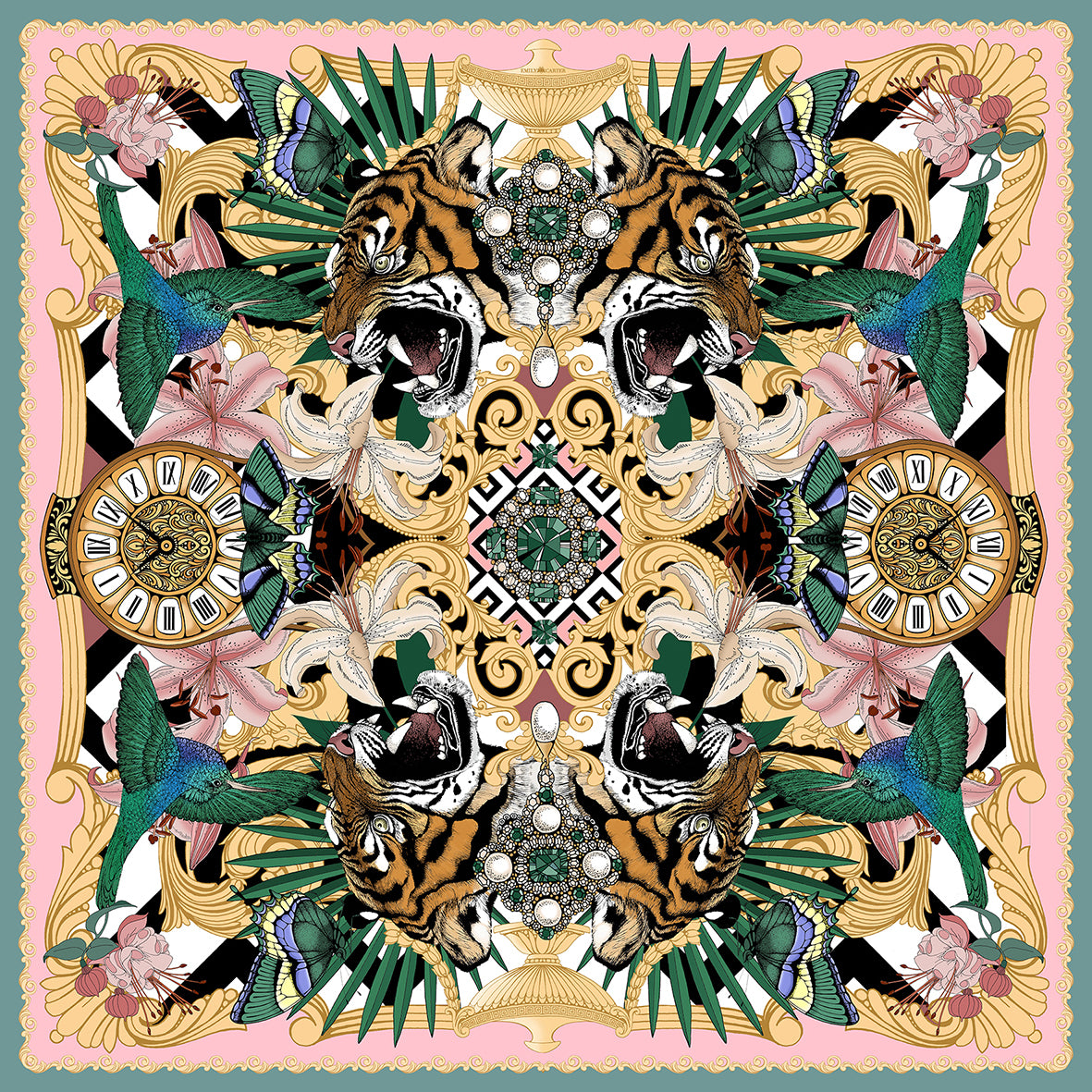 The Baroque Tiger Pocket Square