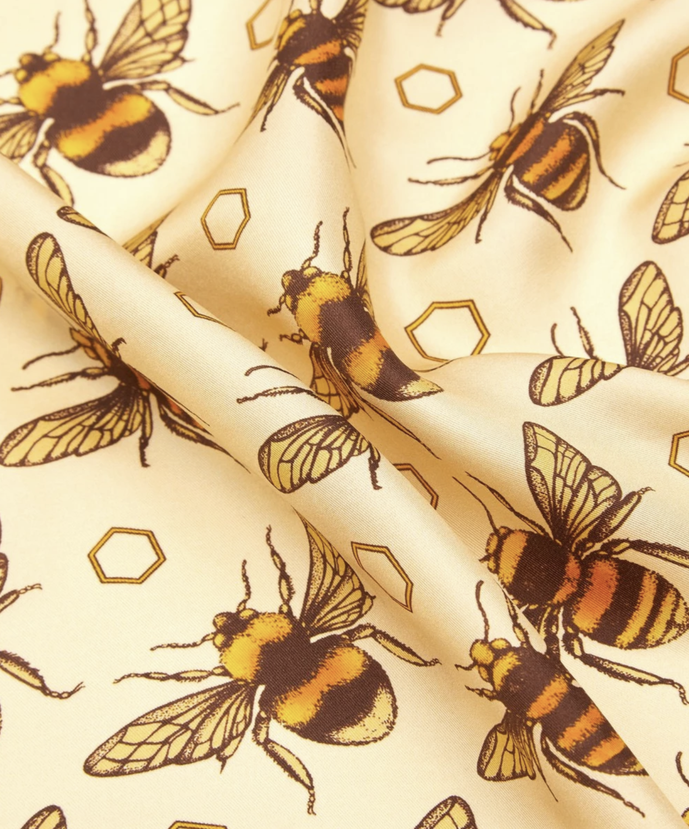 The British Bee Scarf | 65x65cm