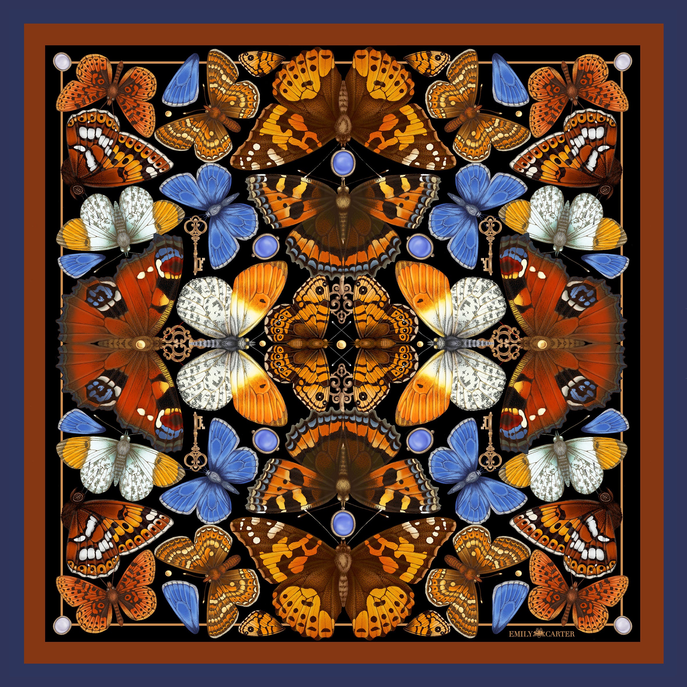 The British Butterfly Pocket Square