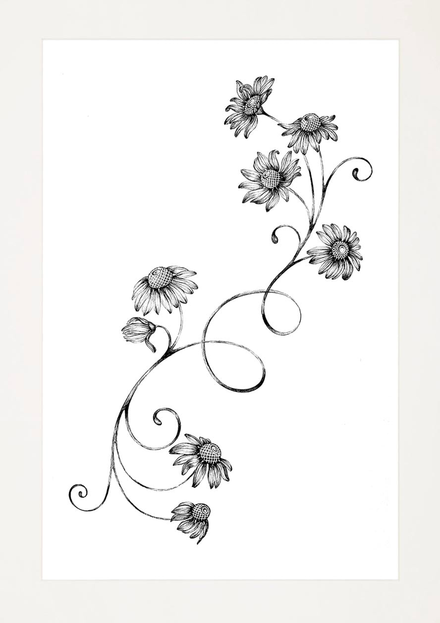 'Baroque Floral, 2022' | Signed Original A3 Illustration