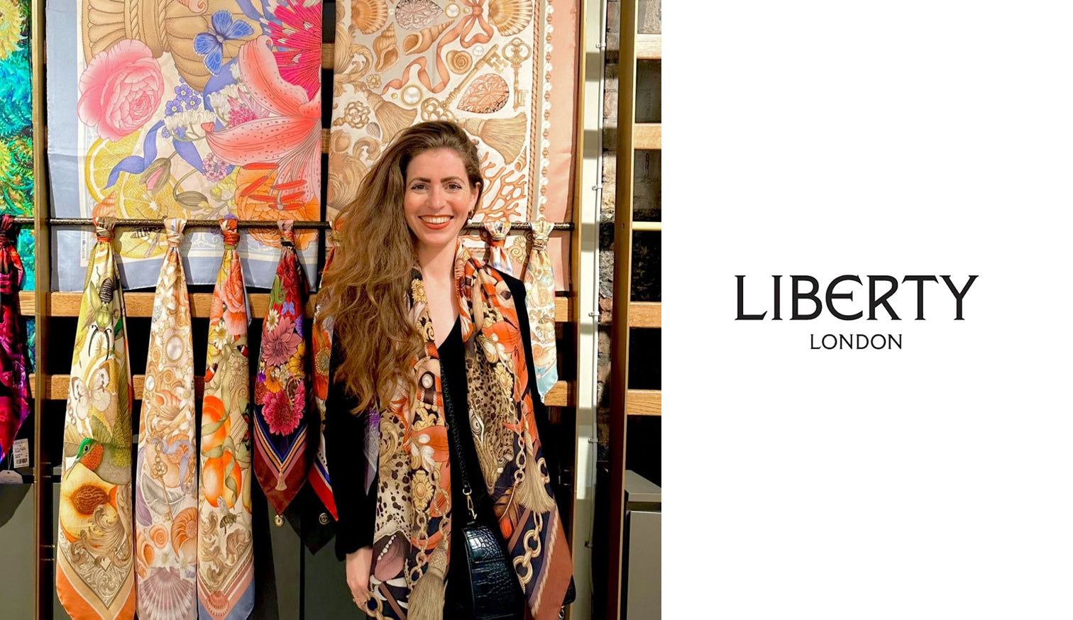 Emily Carter's scarves in Liberty London