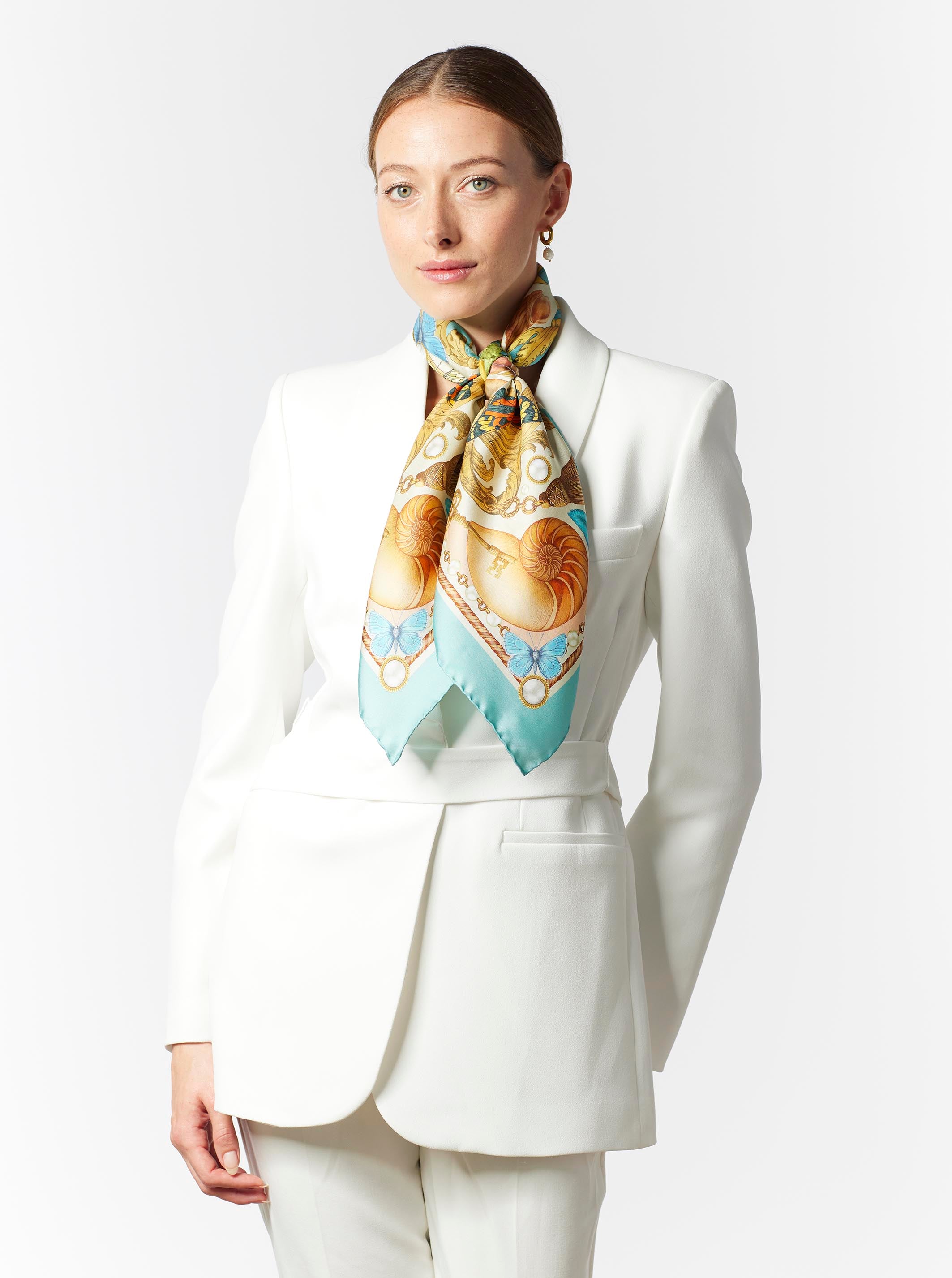 The Pearl Baroque Silk Scarf | 90x90cm