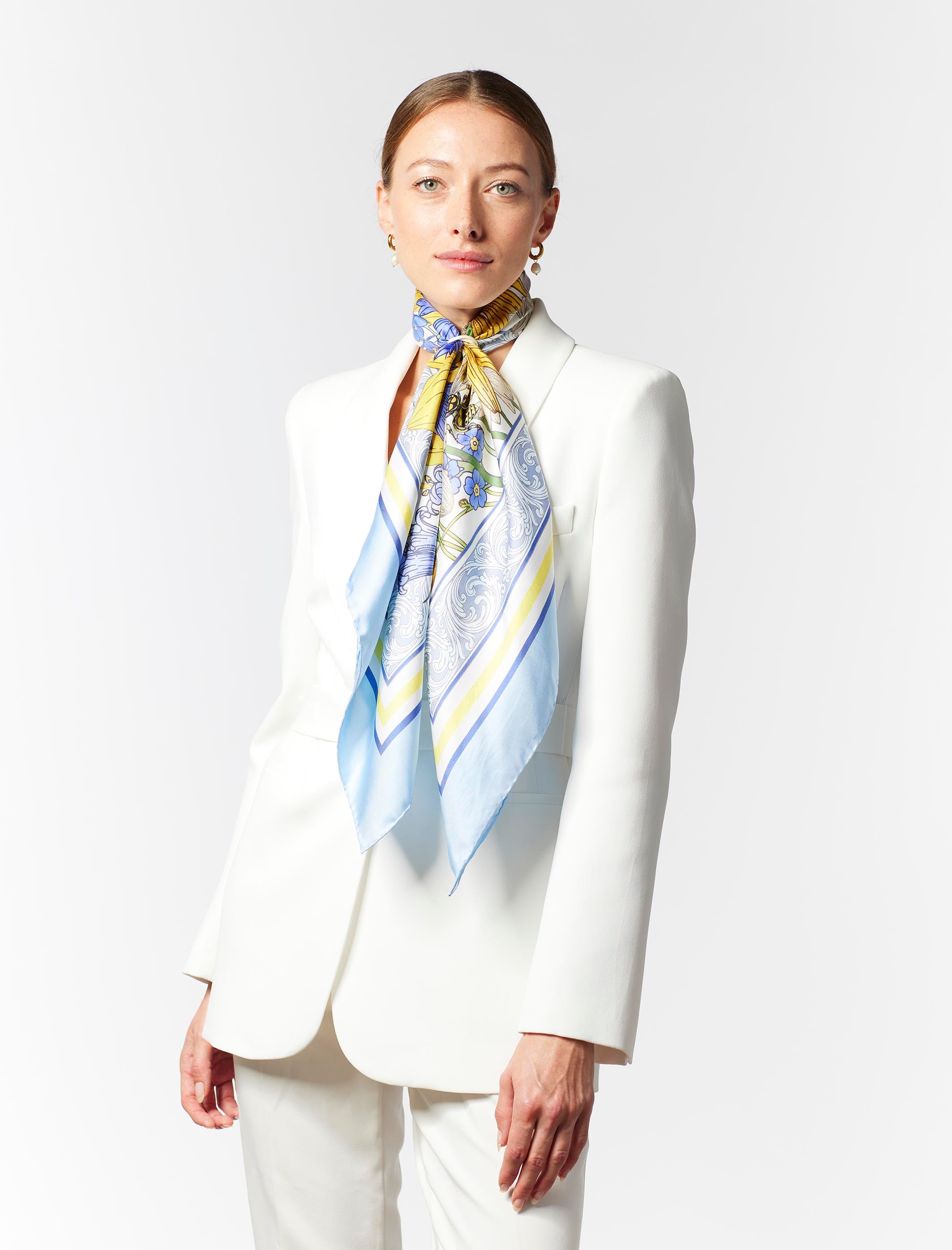 The Sunflower Bouquet Silk Scarf | 90x90cm