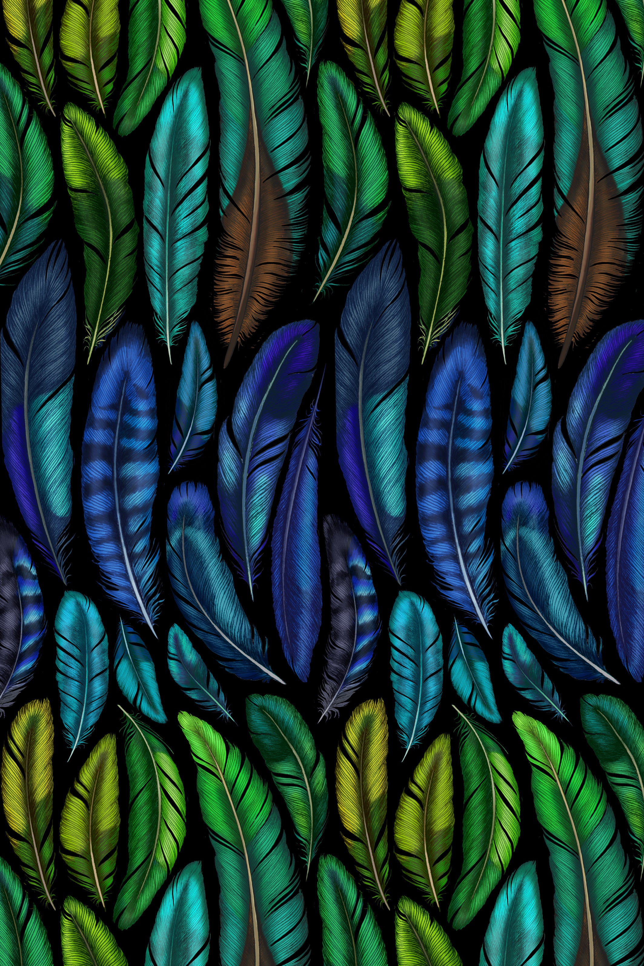 Iridescent Feather Print