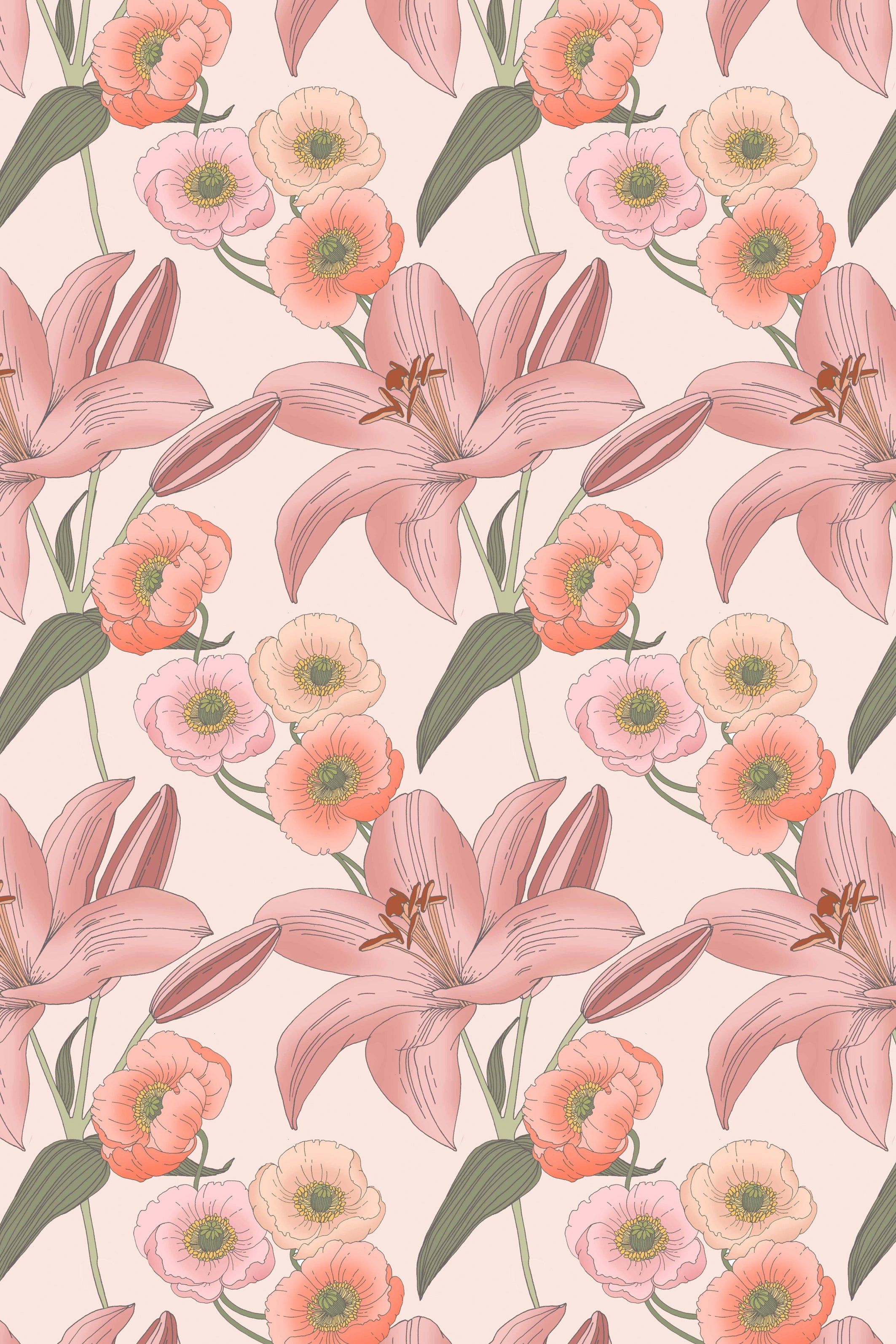 Lily Poppy Print
