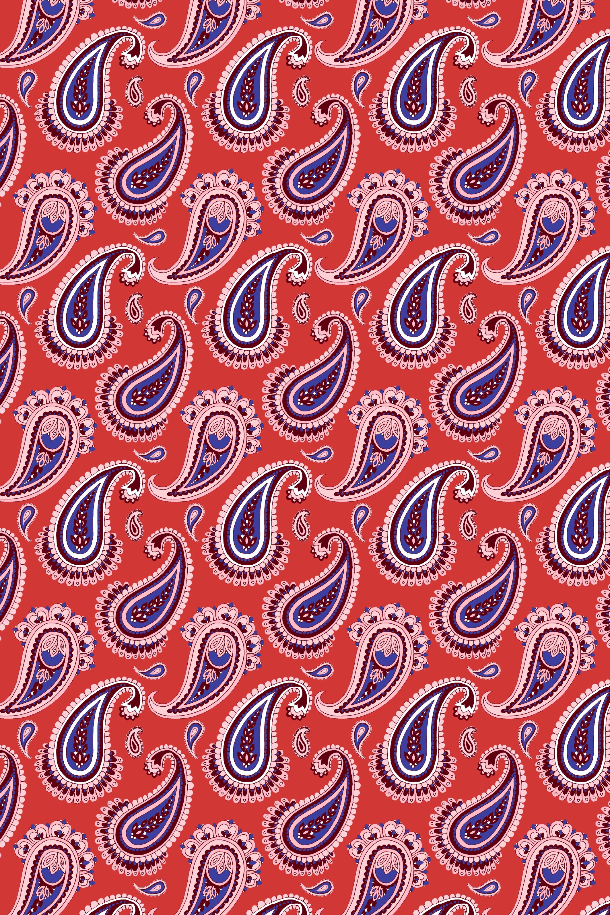 Paisley Print Scarlet
