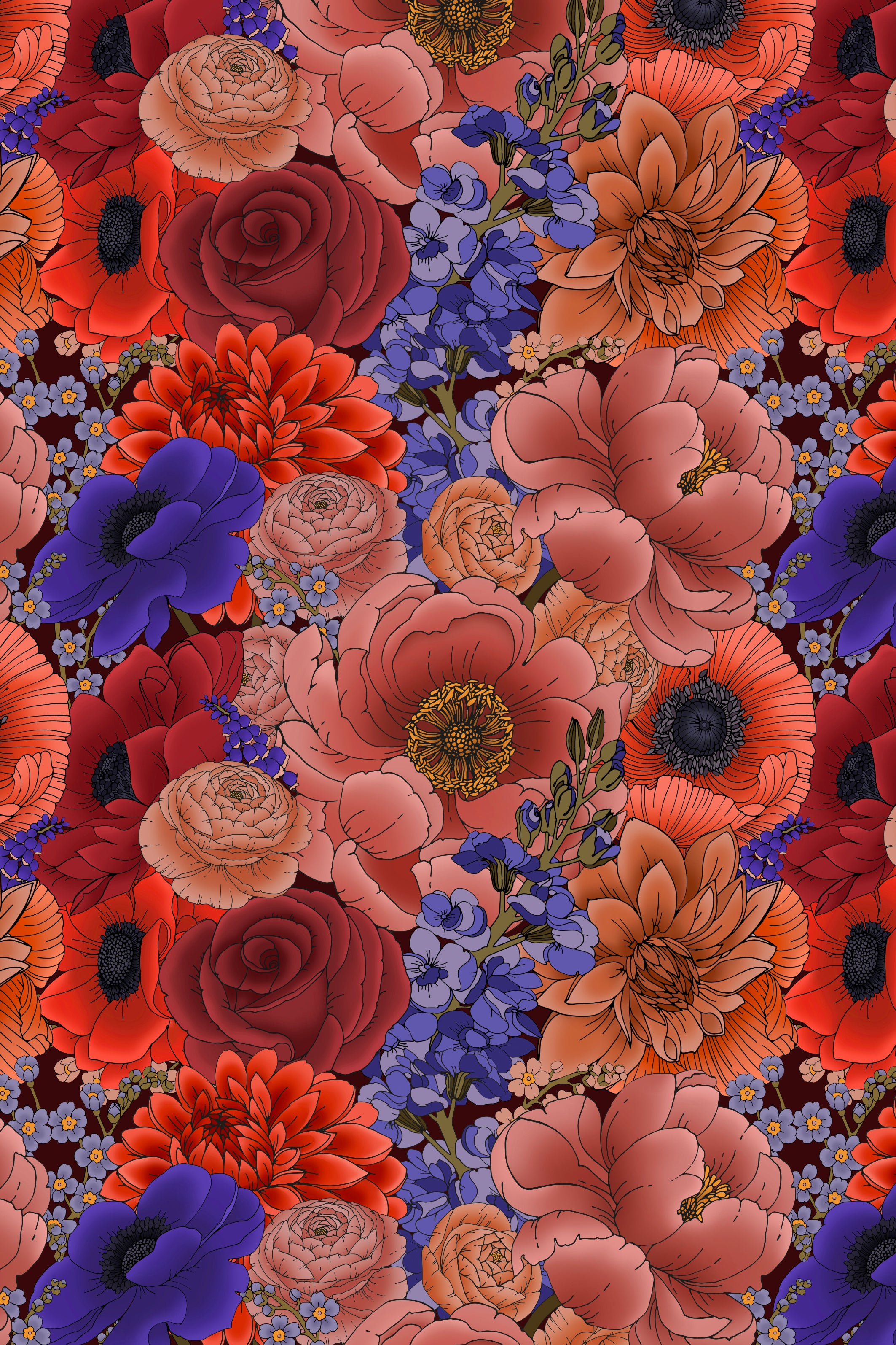 Winter Floral Print