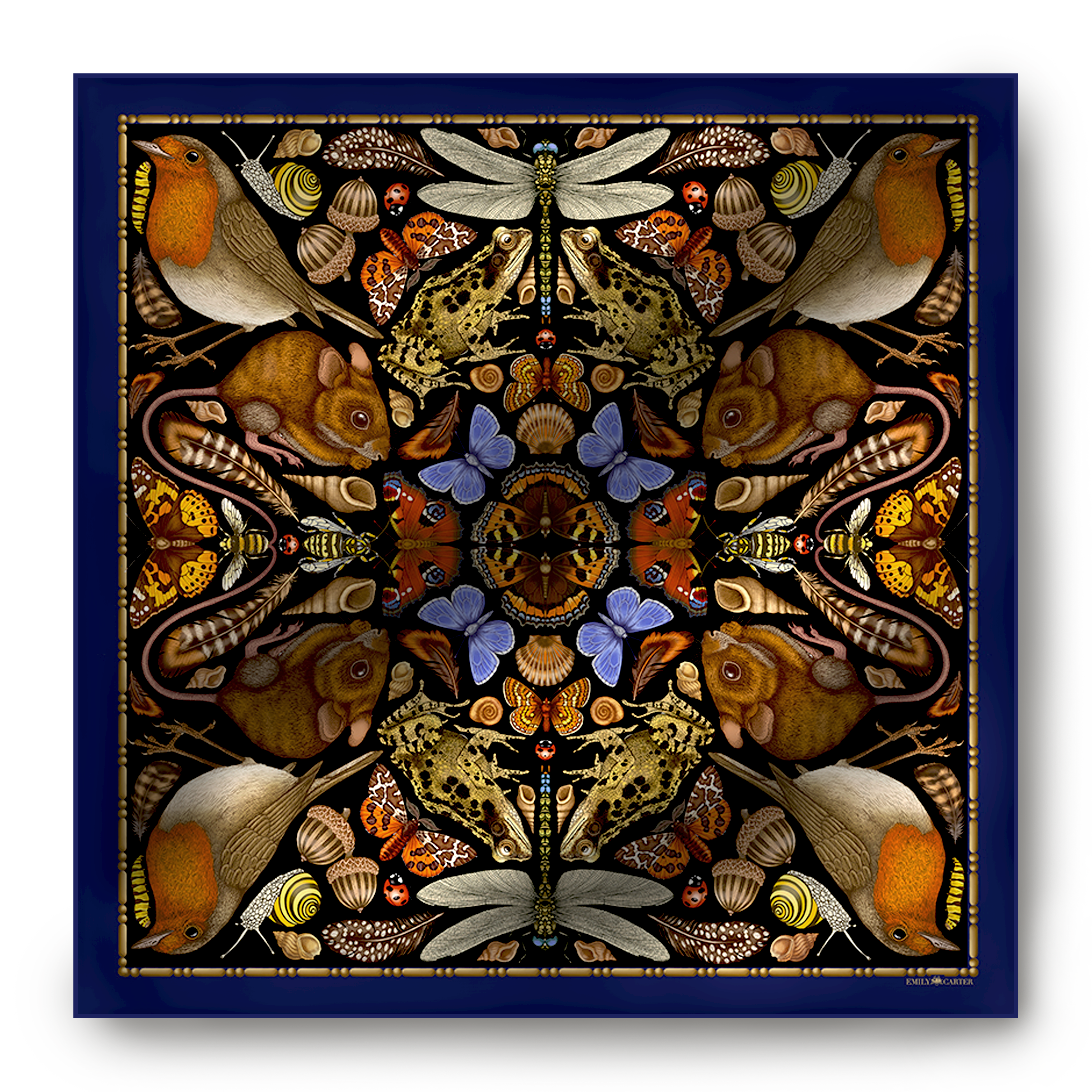 The British Garden Silk Scarf | 90x90cm