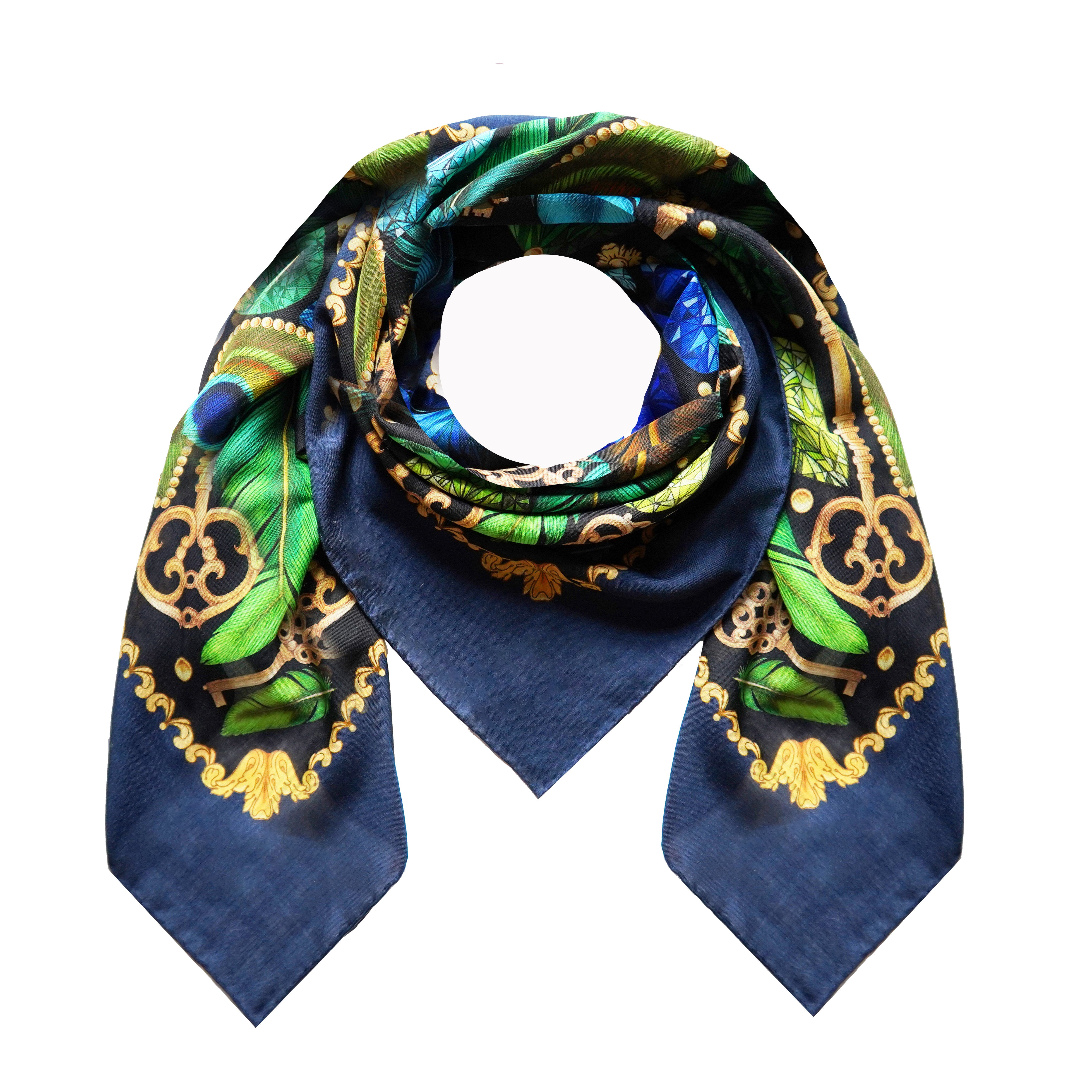 The Iridescent Jewel Silk Scarf | Wool/Silk | 130x130cm [Preorder]