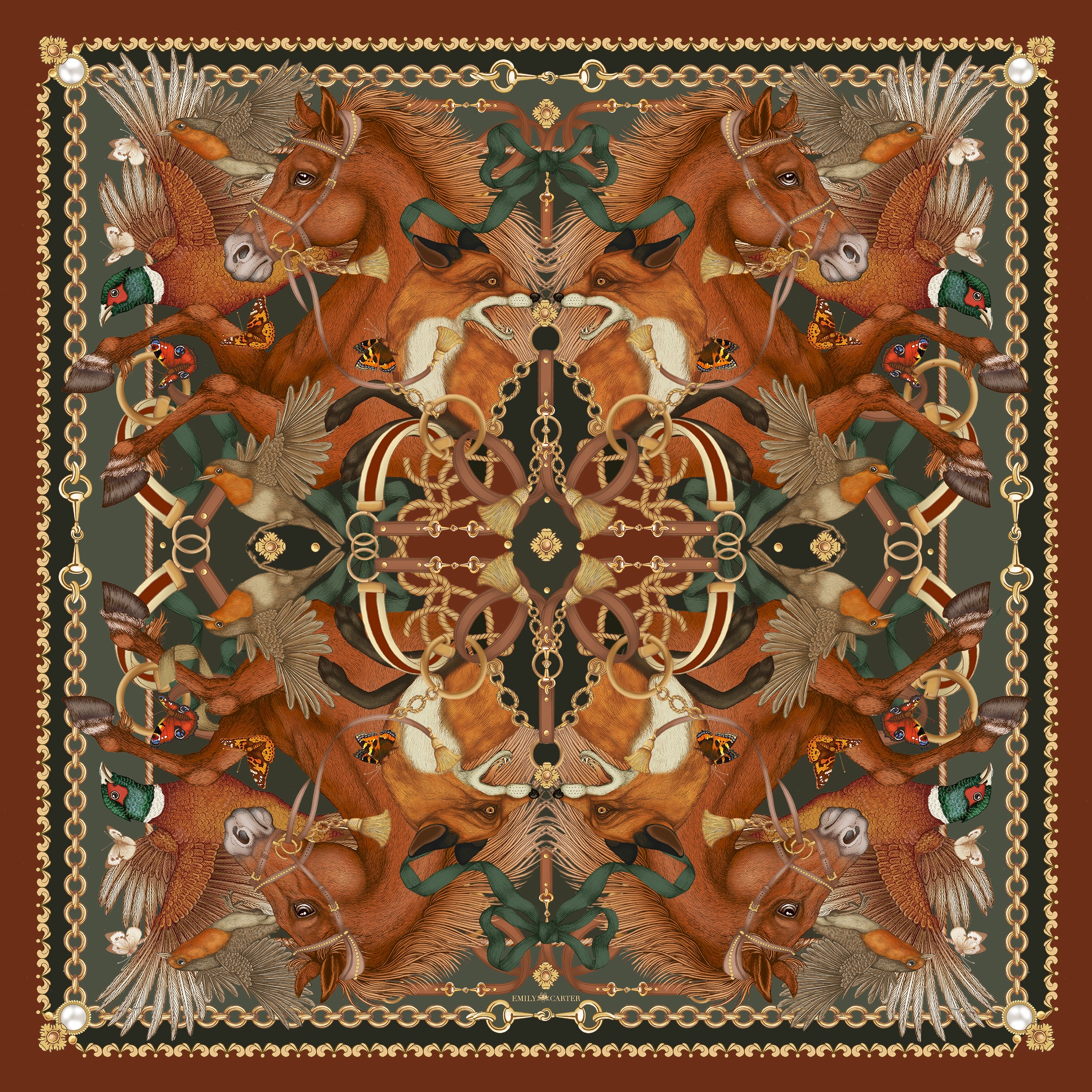 The Equestrian Silk Scarf | 90x90cm [Preorder]