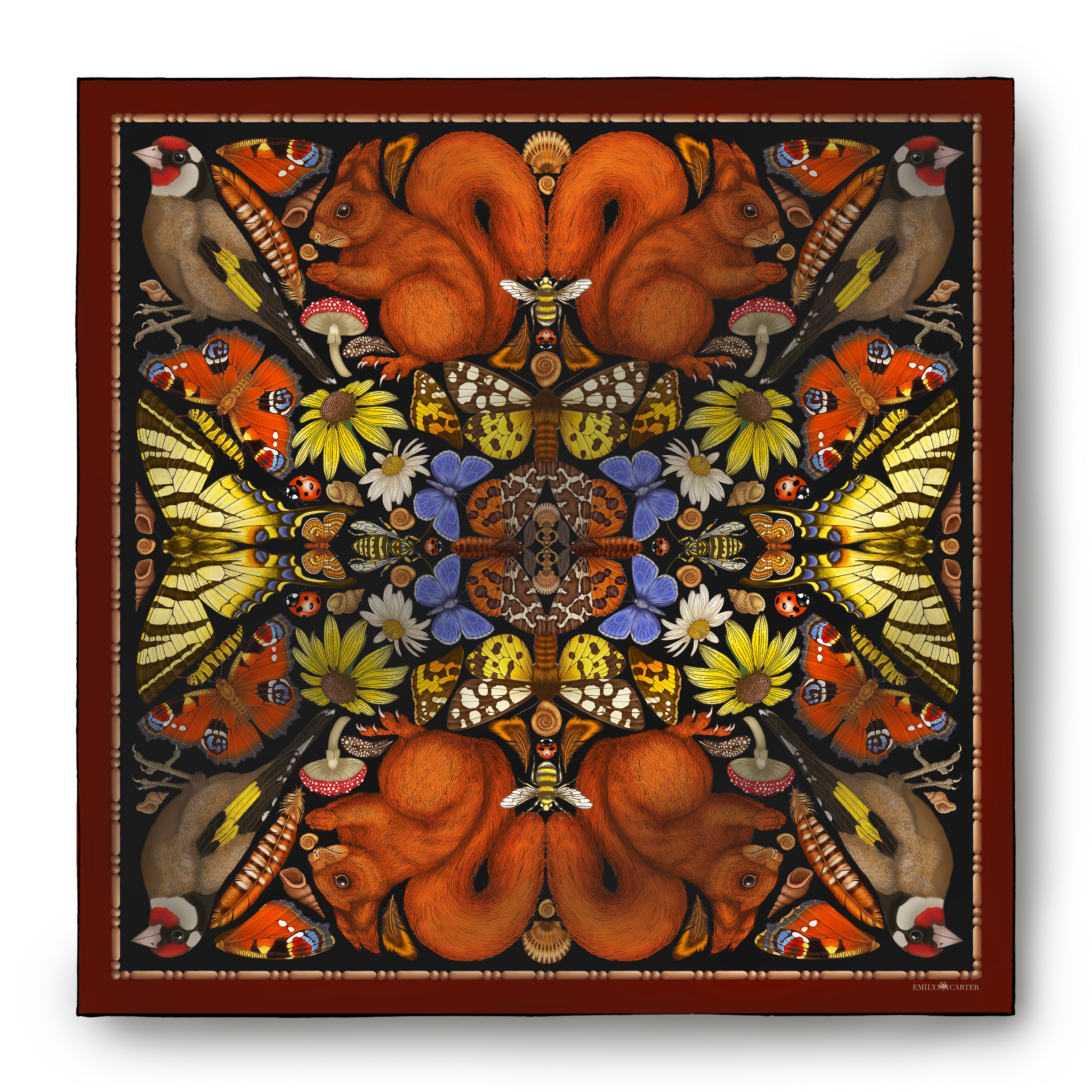 The Woodland Silk Scarf | 90x90cm