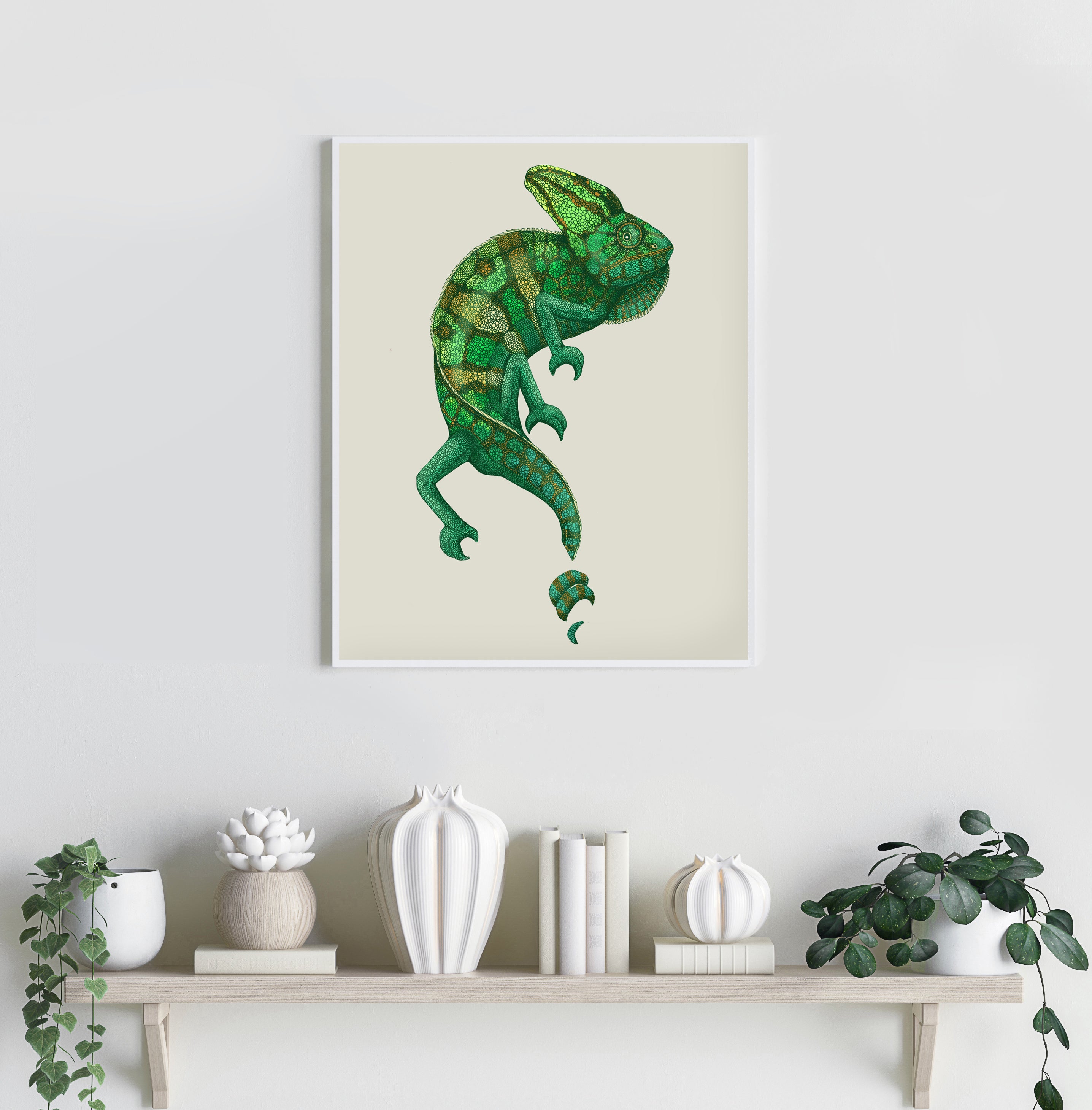 'Antique Chameleon' Fine Art Print