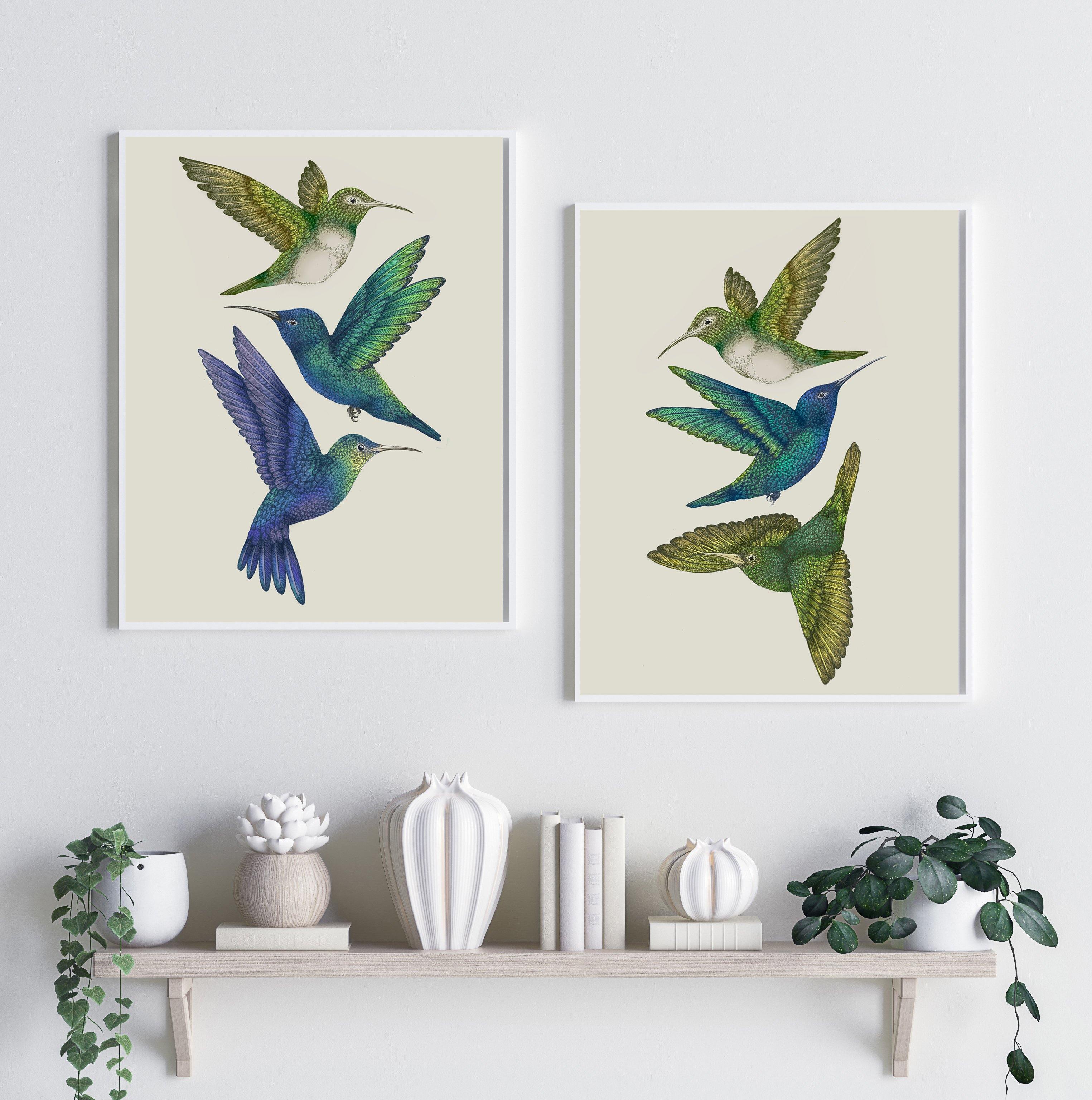 'Antique Hummingbirds III' Fine Art Print - Emily Carter London
