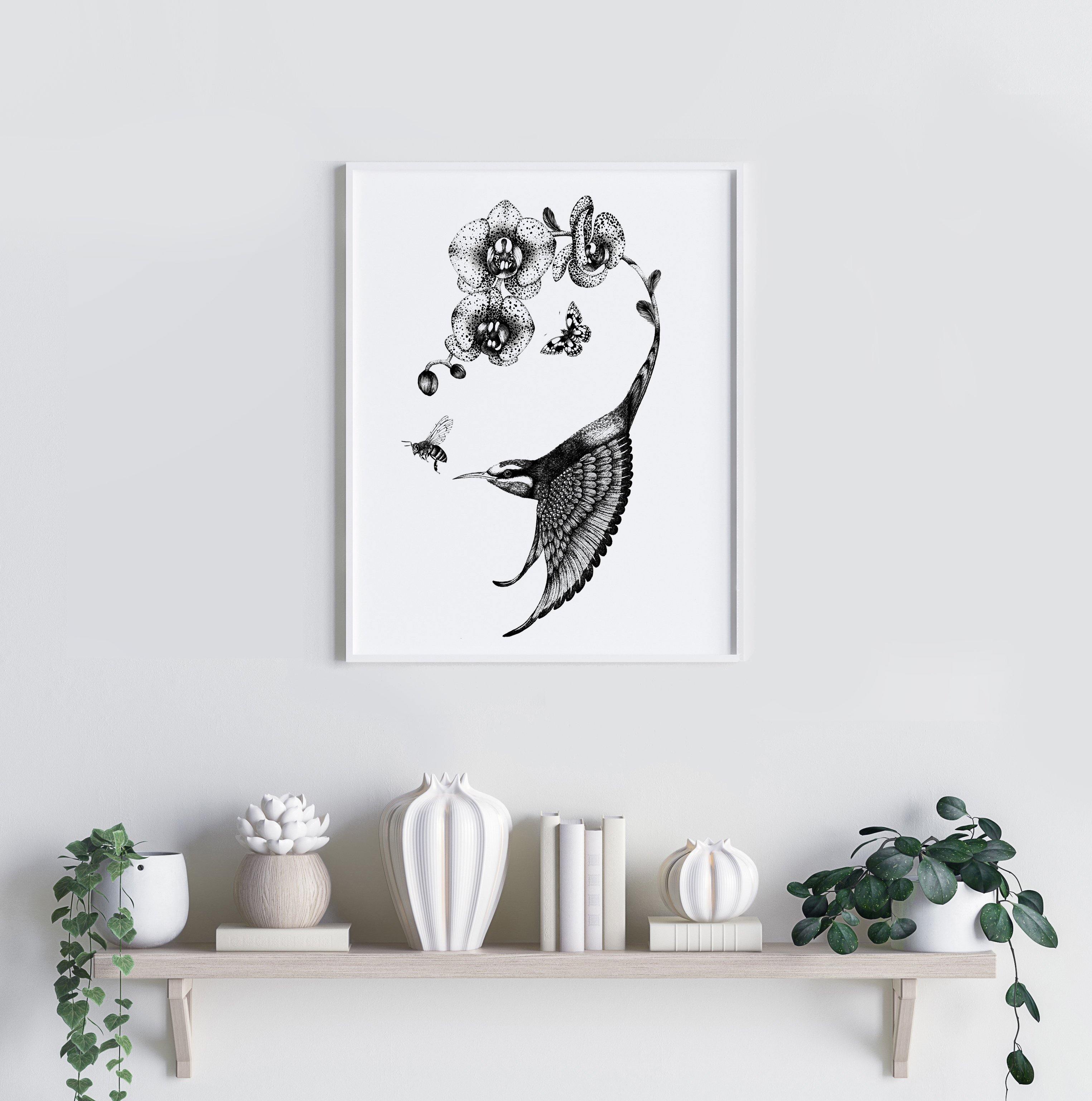 'Apiaster Orchidae' Fine Art Print - Emily Carter London