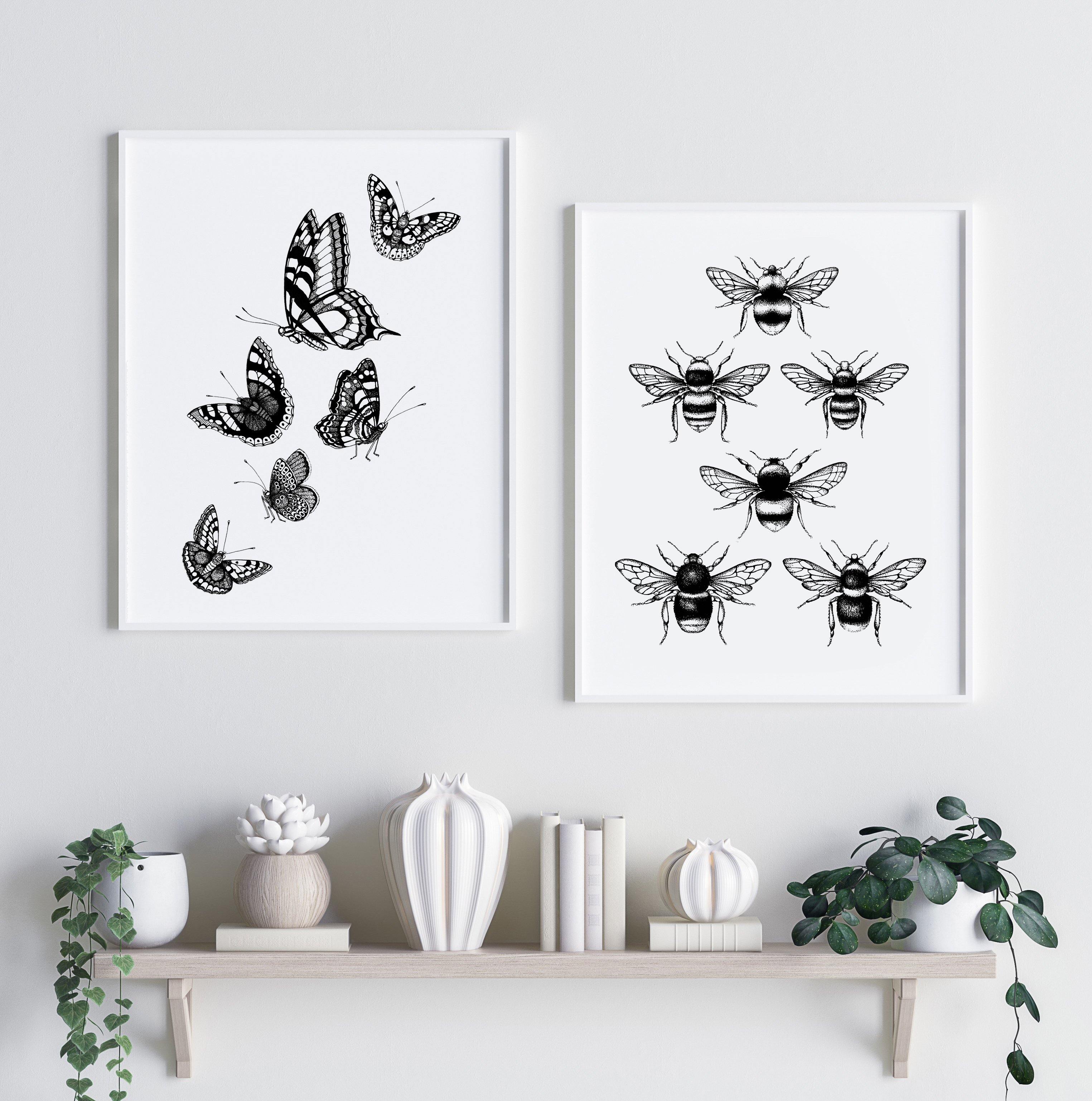 'British Bees' Fine Art Print - Emily Carter London