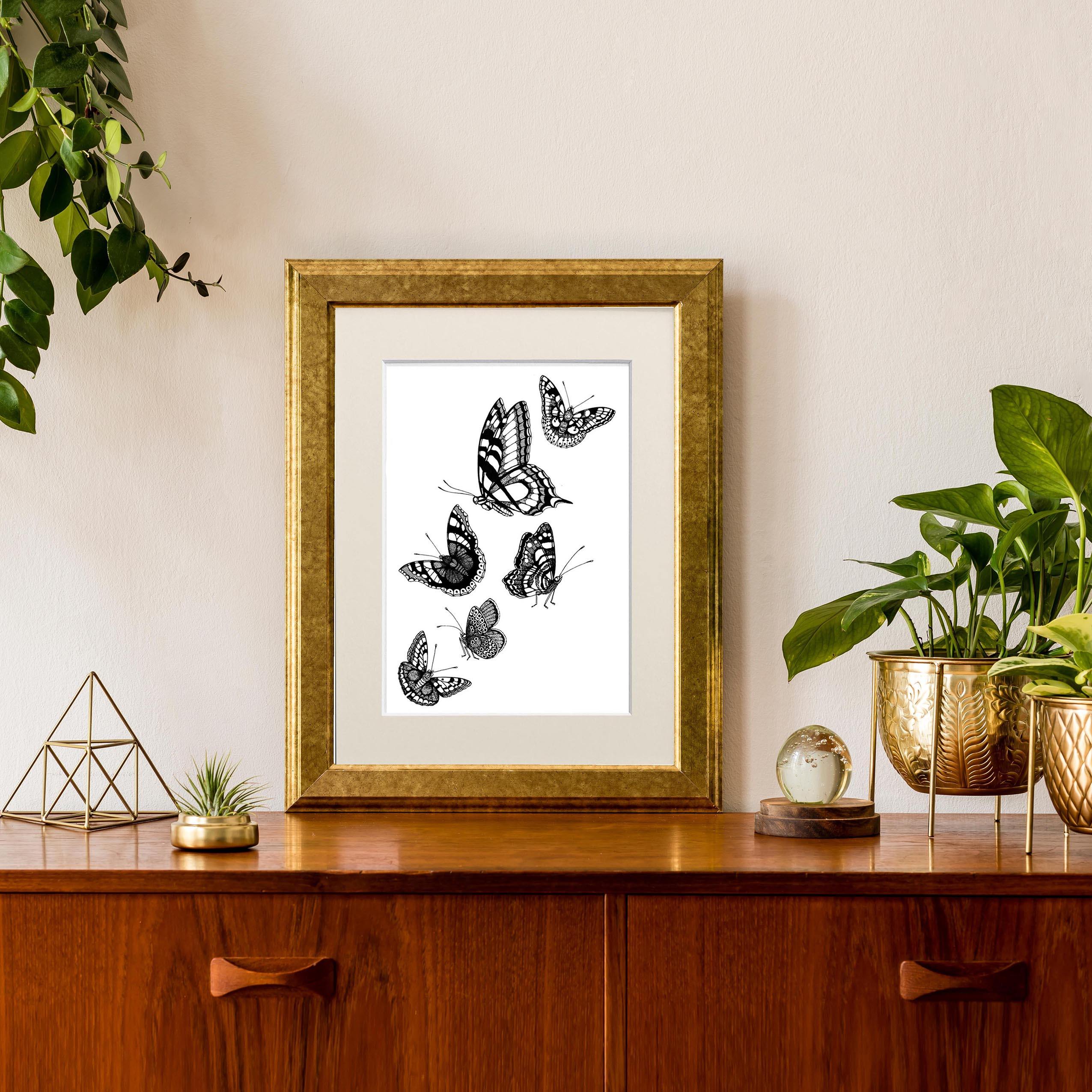 'British Butterflies' Fine Art Print - Emily Carter London