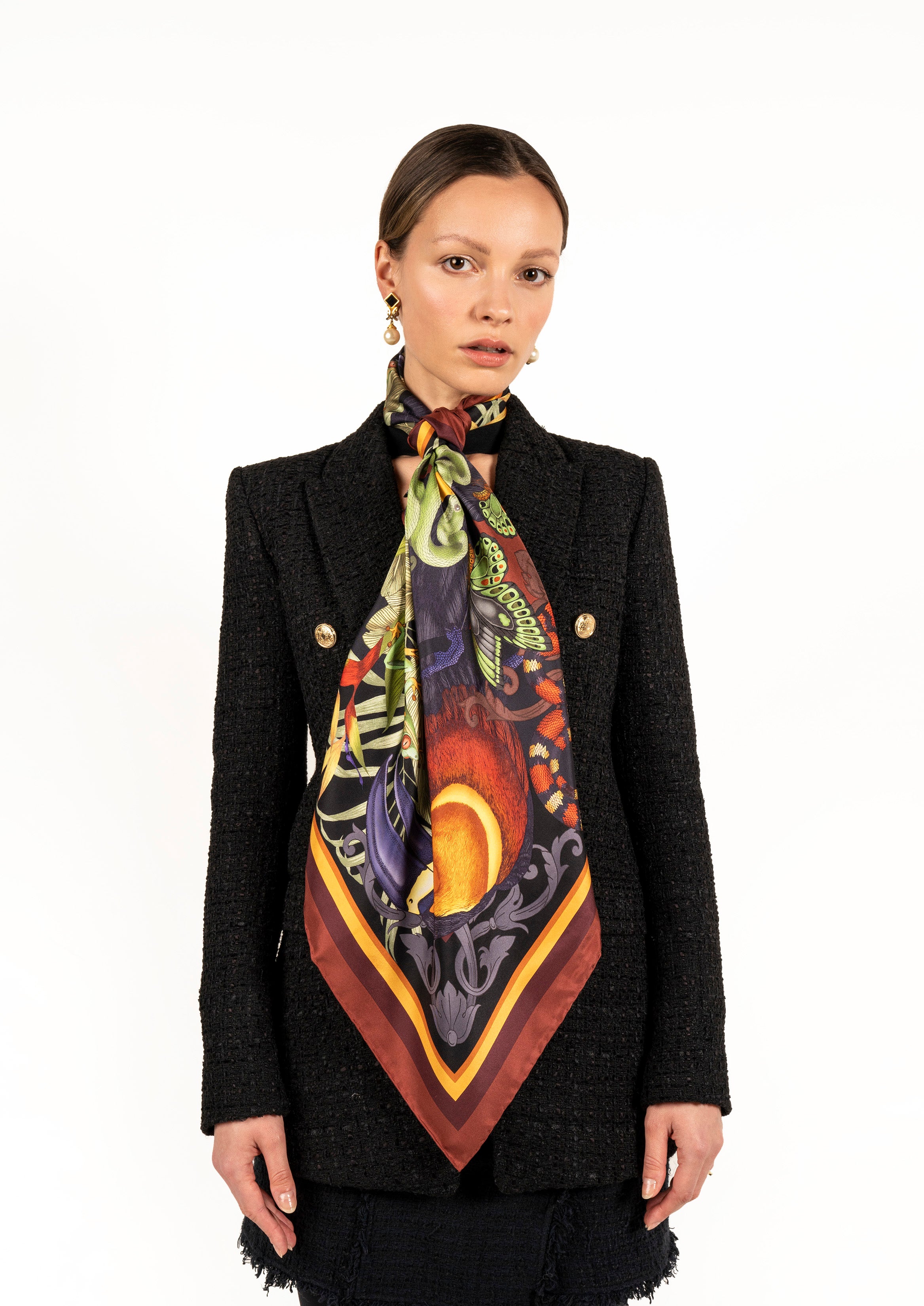 The Tropical Toucan Scarf | 90x90cm