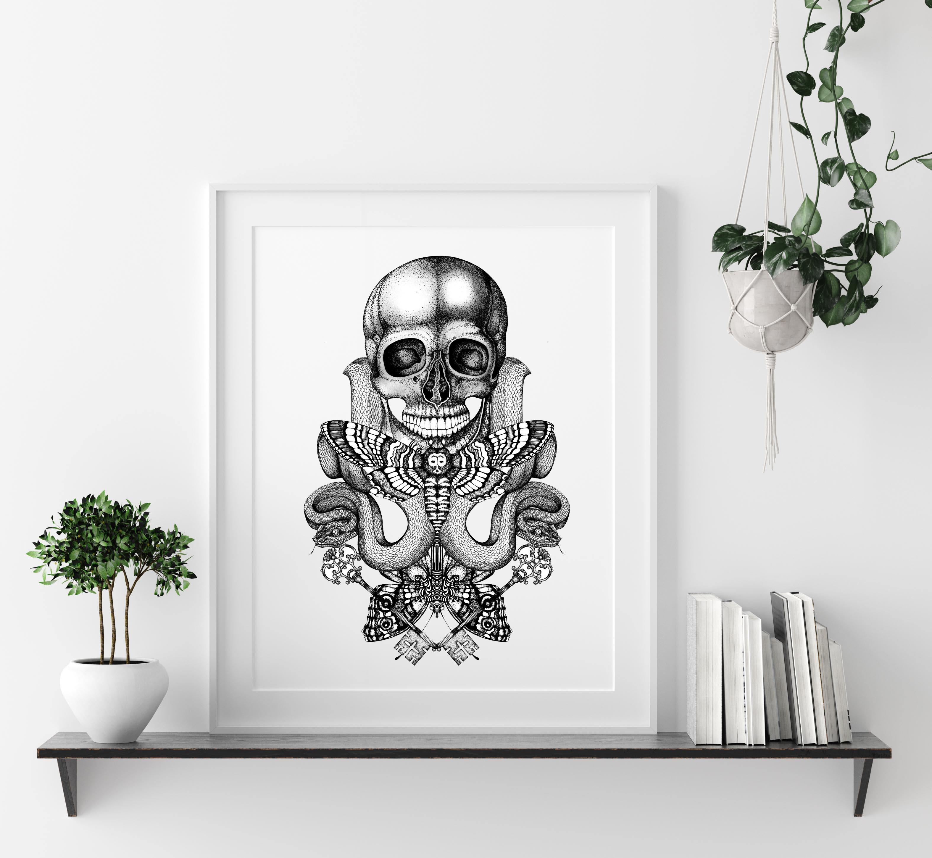'Death's Head' Fine Art Print - Emily Carter London