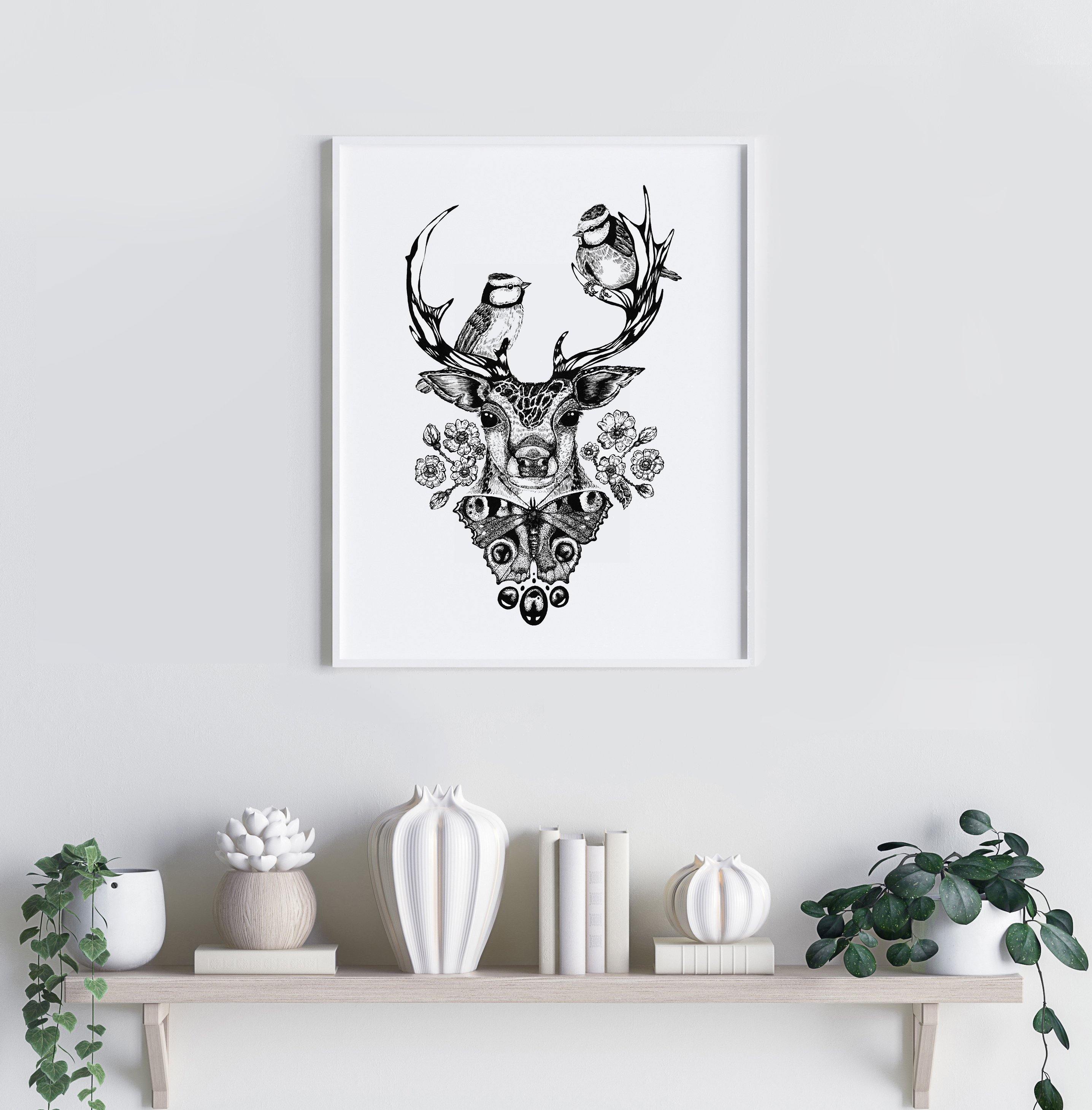 'The Roe Deer' Fine Art Print - Emily Carter London