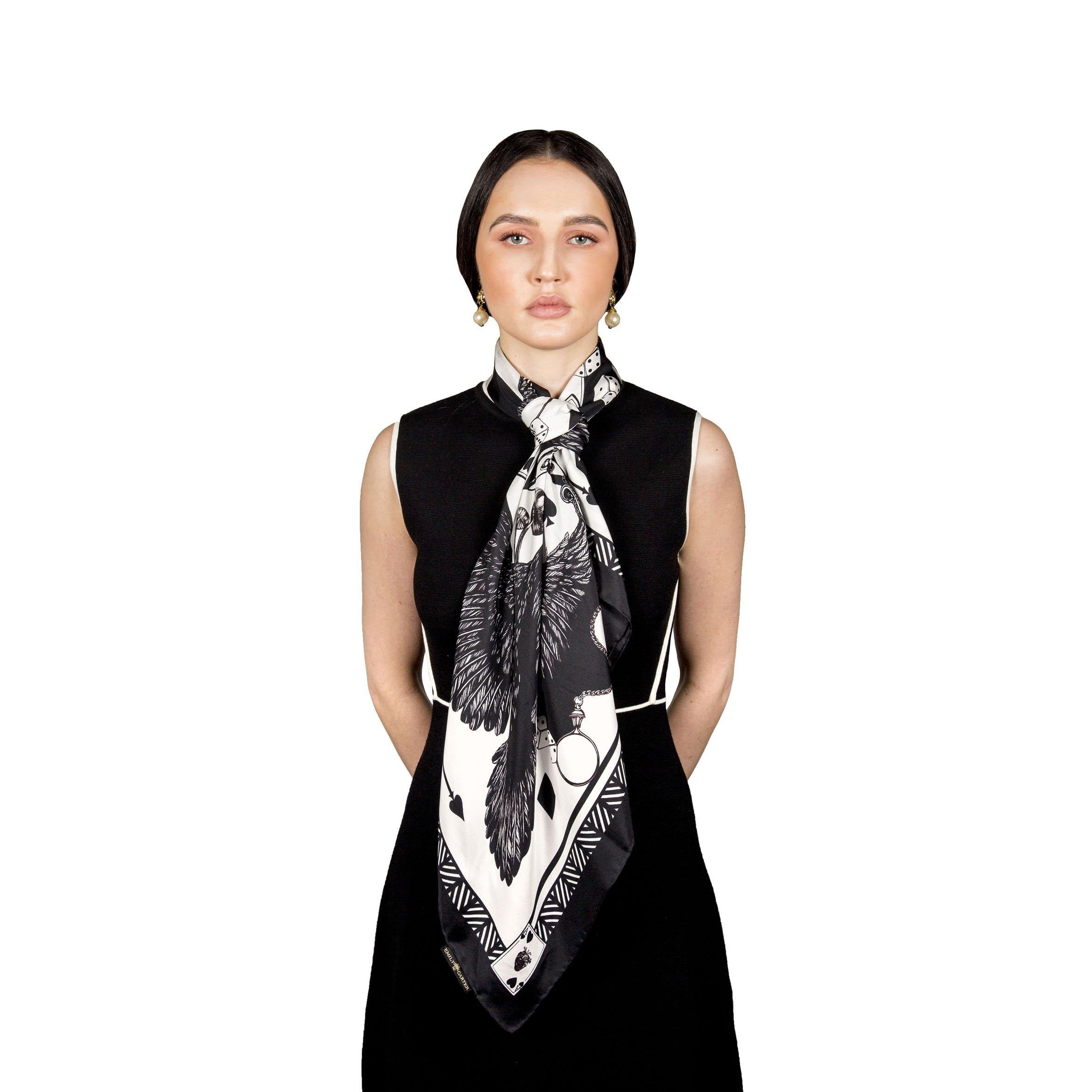 The Joker & Jackdaw Silk Scarf | 90x90cm - Emily Carter London