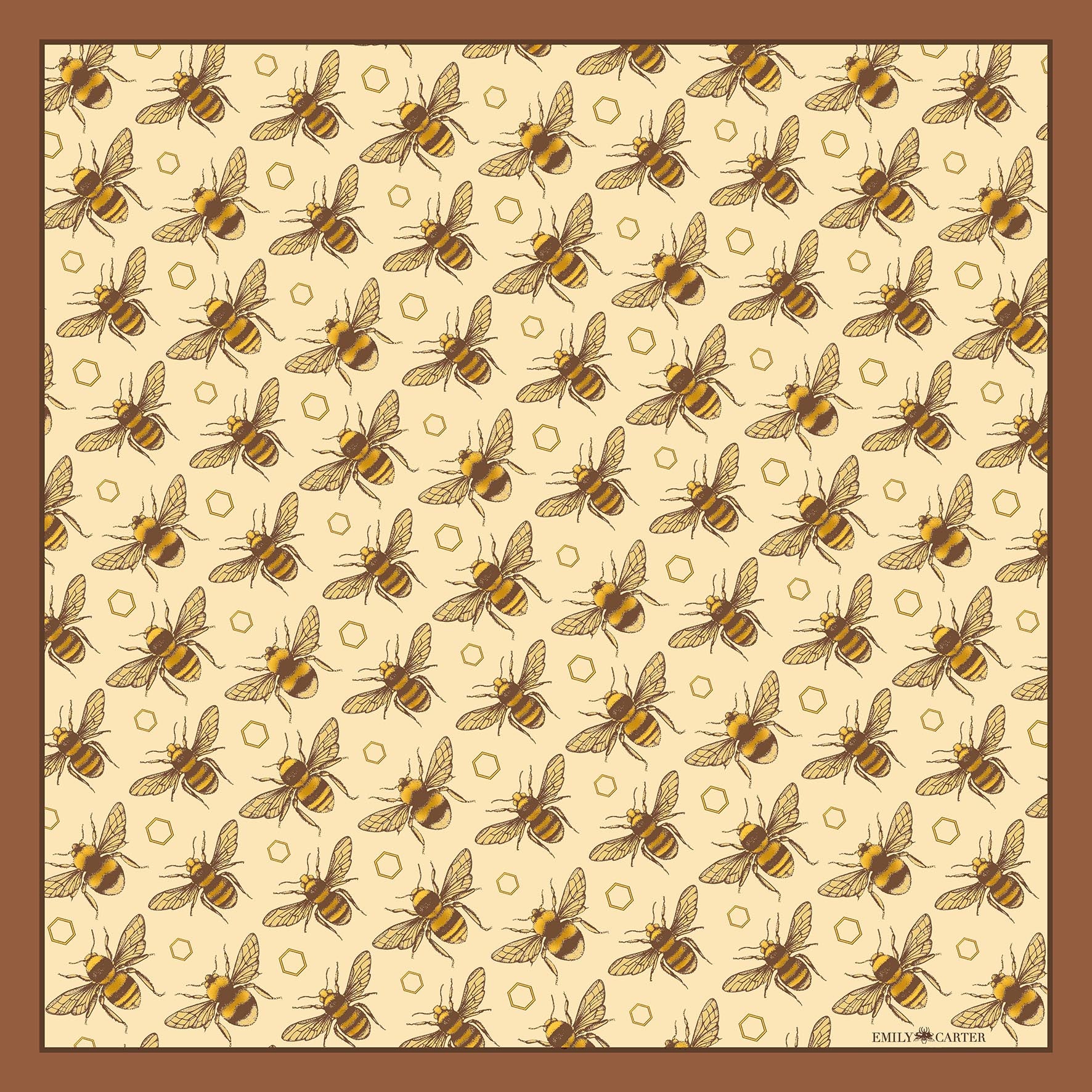 The British Bee Scarf | 65x65cm
