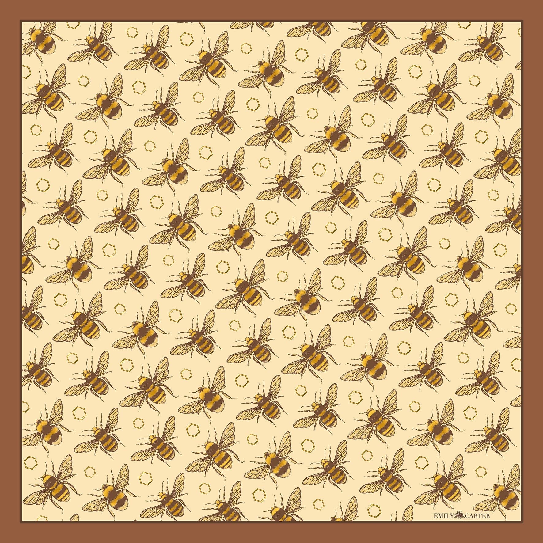 The British Bee Neckerchief | 45x45cm