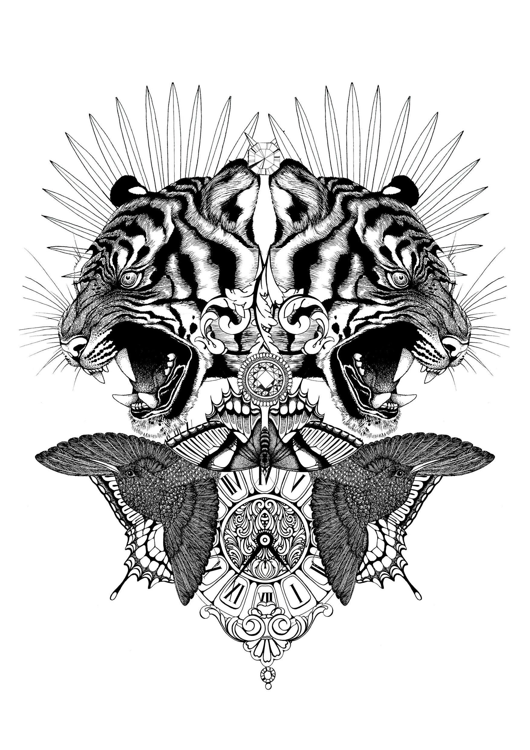 'Baroque Tiger' Fine Art Print - Emily Carter London