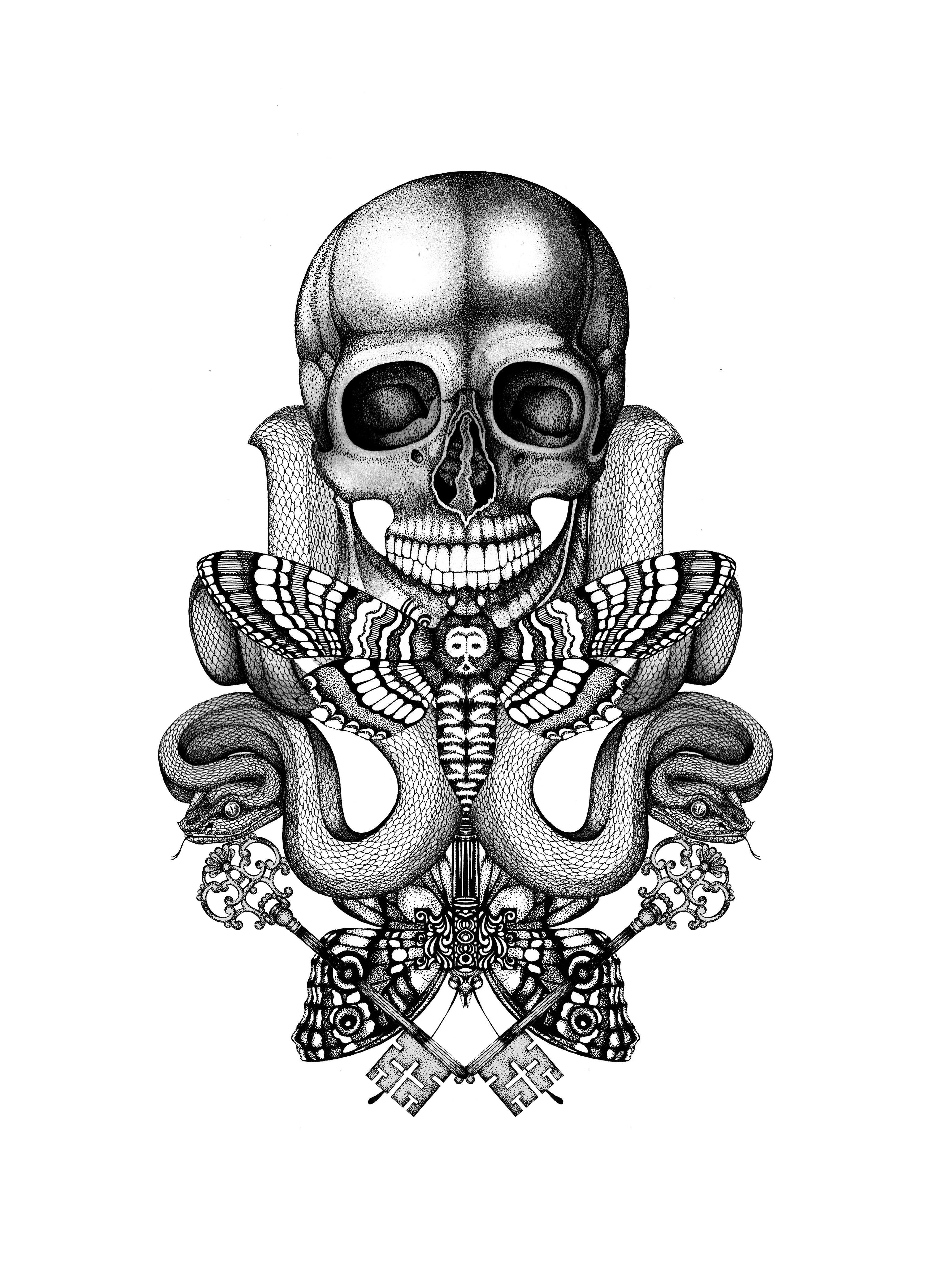 'Death's Head' Fine Art Print - Emily Carter London