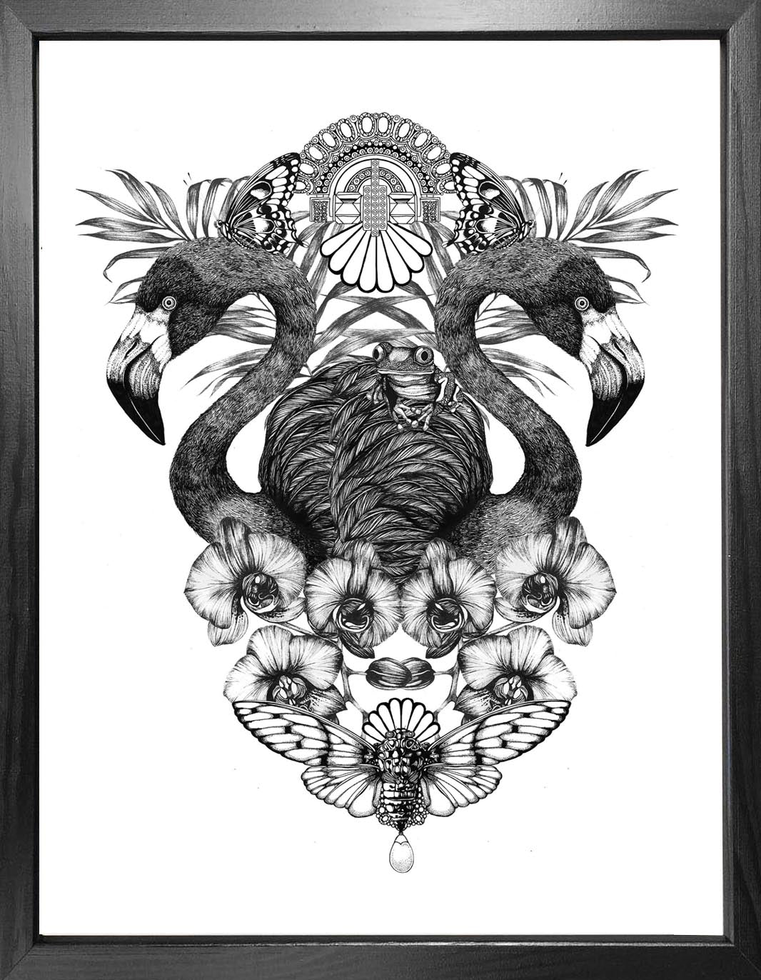 'Art Deco Flamingo' Fine Art Print