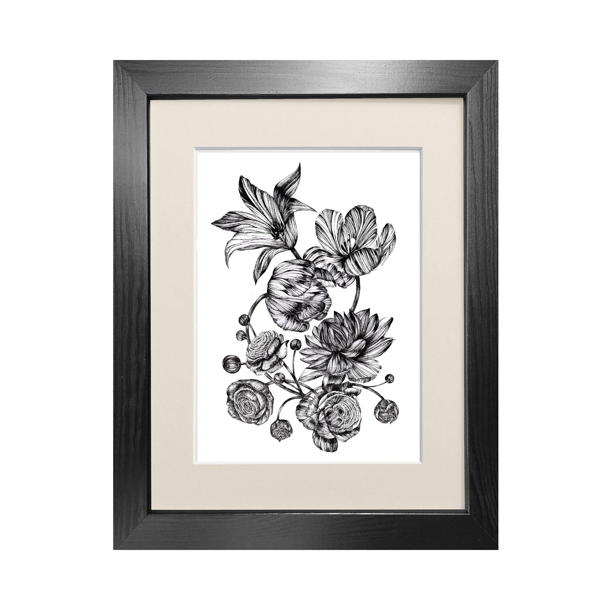 'Floral Bouquet' Fine Art Print - Emily Carter London