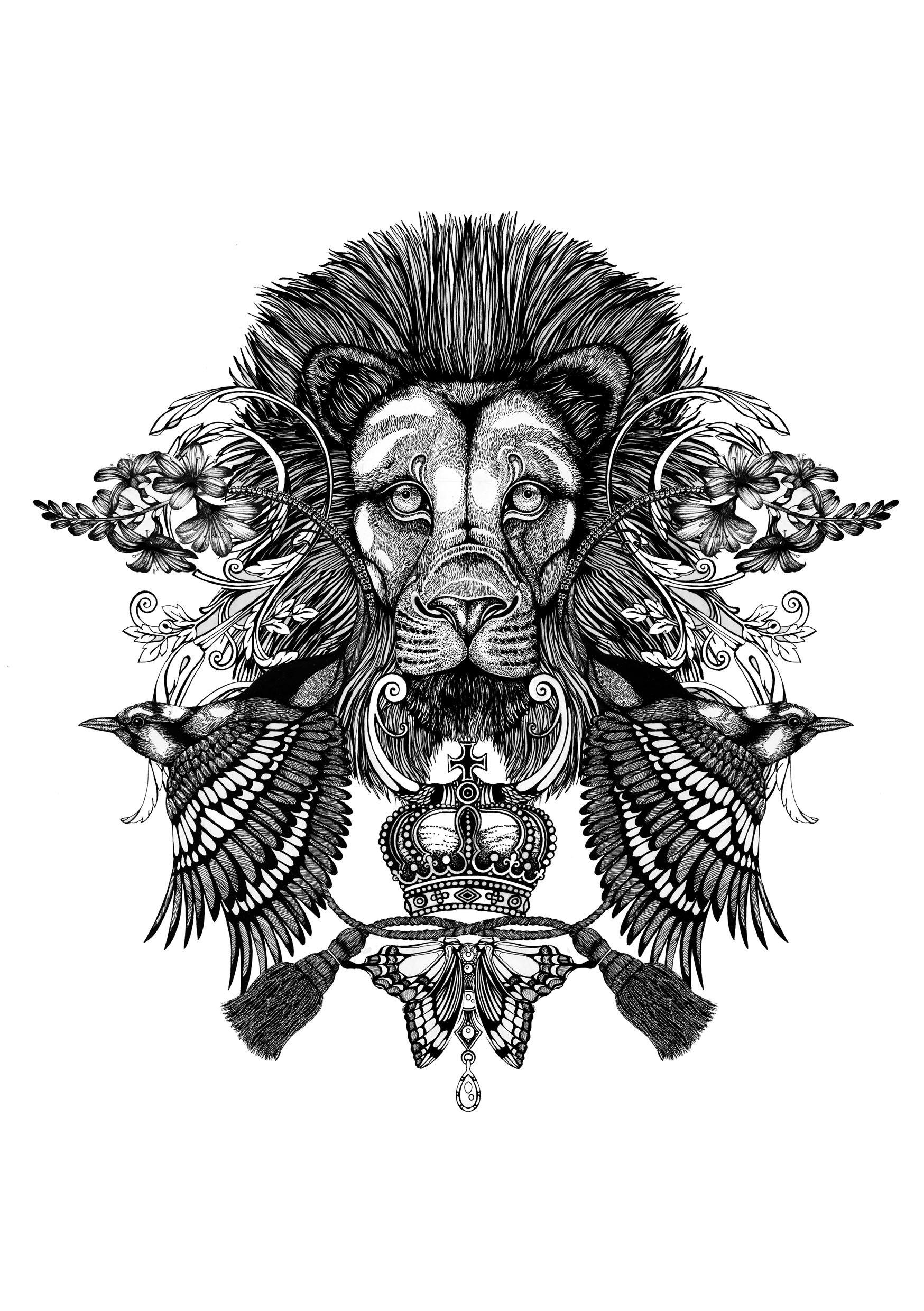 'The Regal Lion' Fine Art Print - Emily Carter London