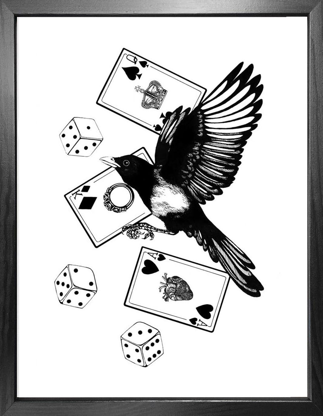 'Mysterious Magpie' Fine Art Print