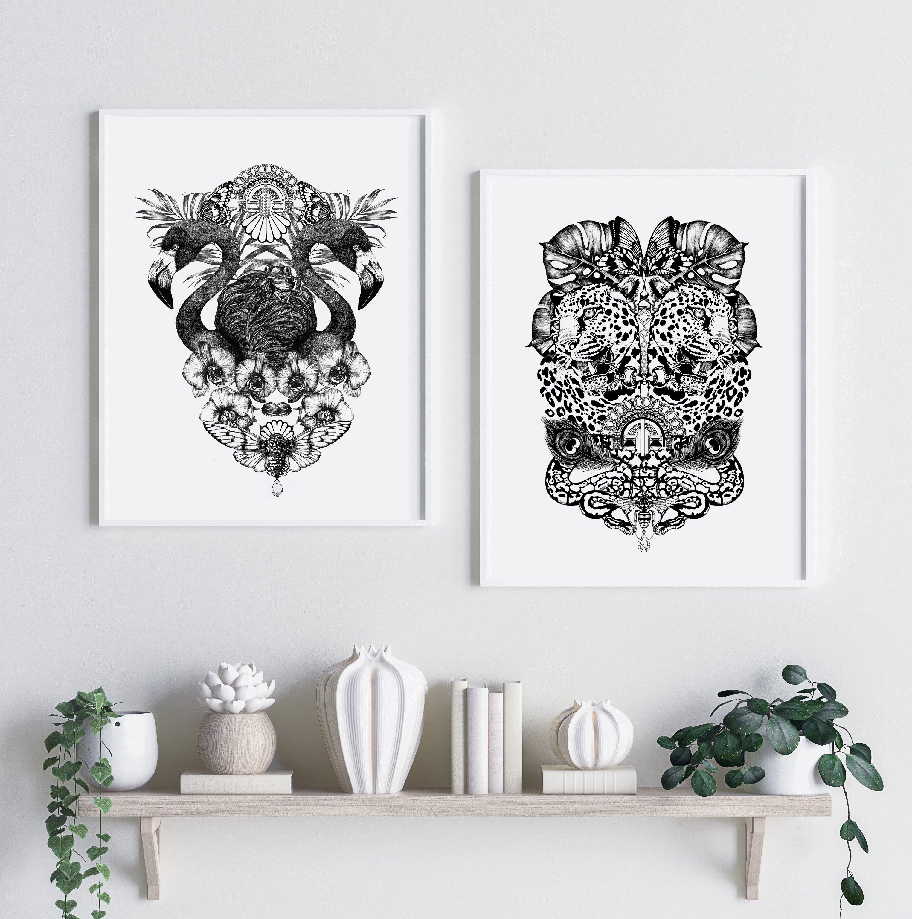 'Jewel & Jaguar' Fine Art Print - Emily Carter London