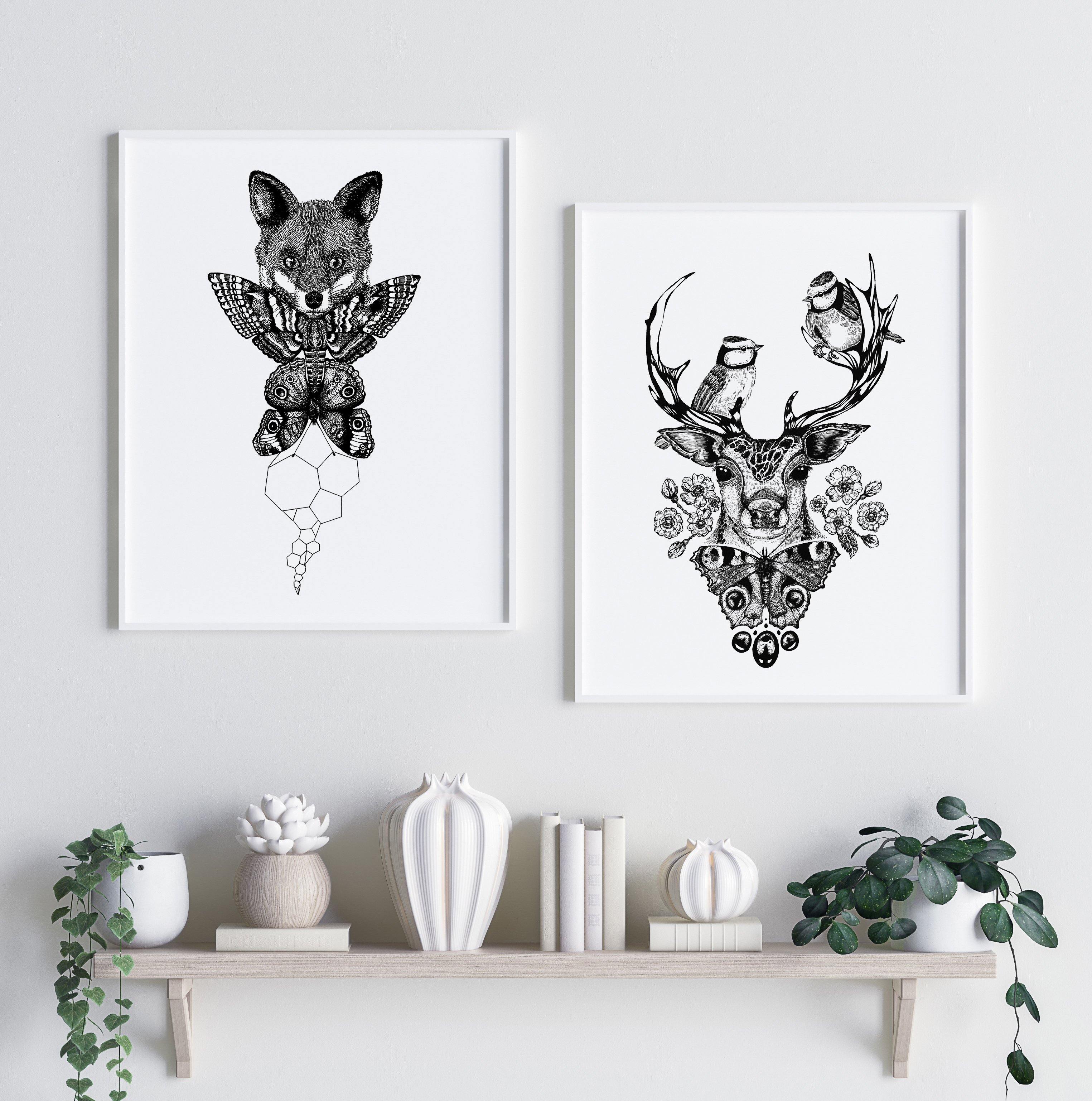 'The Roe Deer' Fine Art Print - Emily Carter London