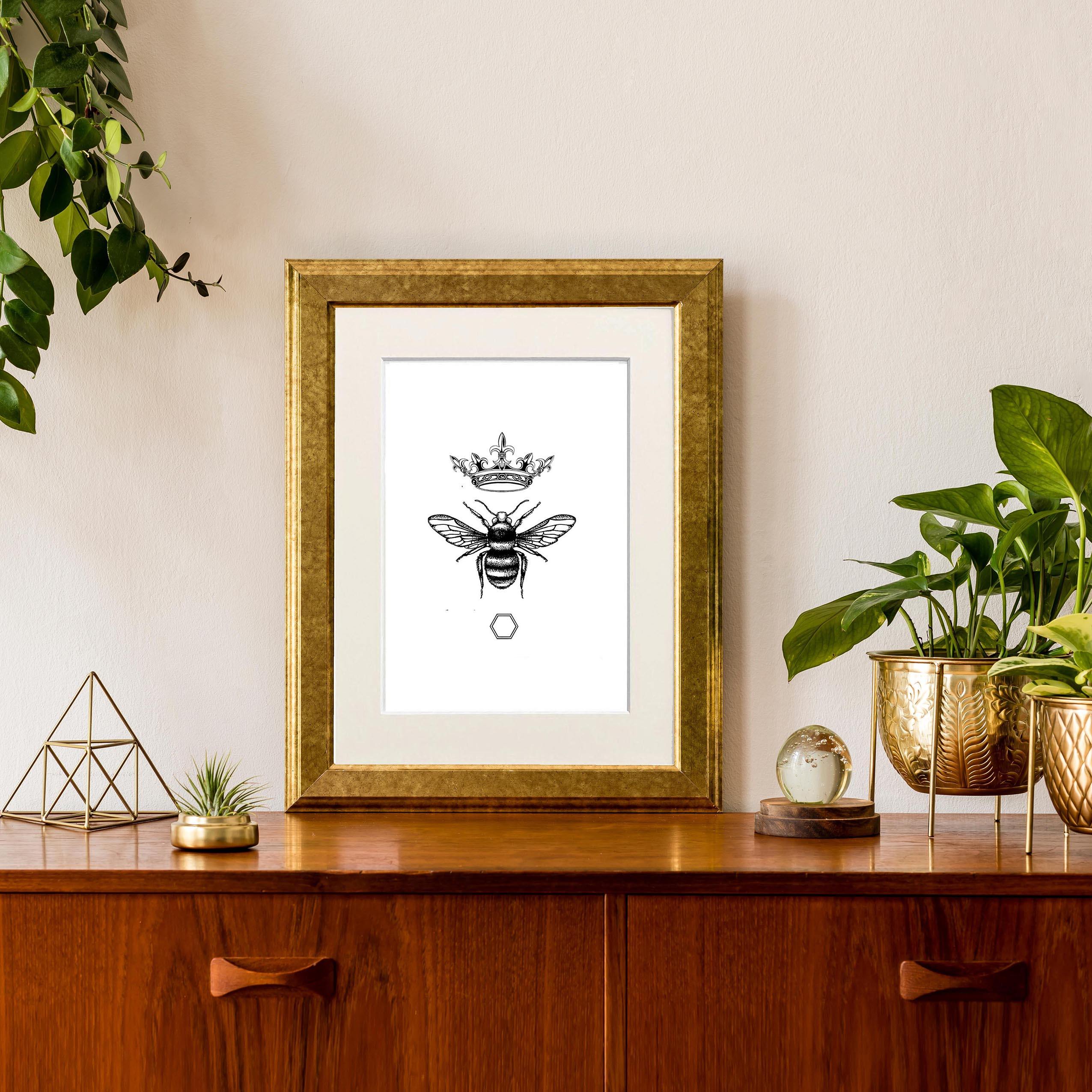 'Honey Queen Bee' Fine Art Print - Emily Carter London