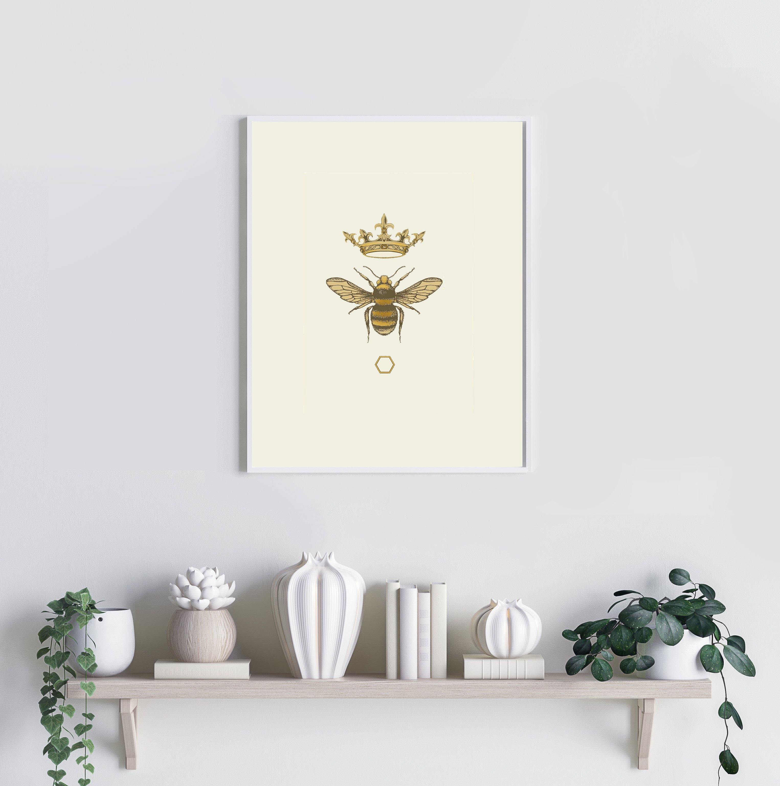 'Antique Honey Queen Bee' Fine Art Print - Emily Carter London