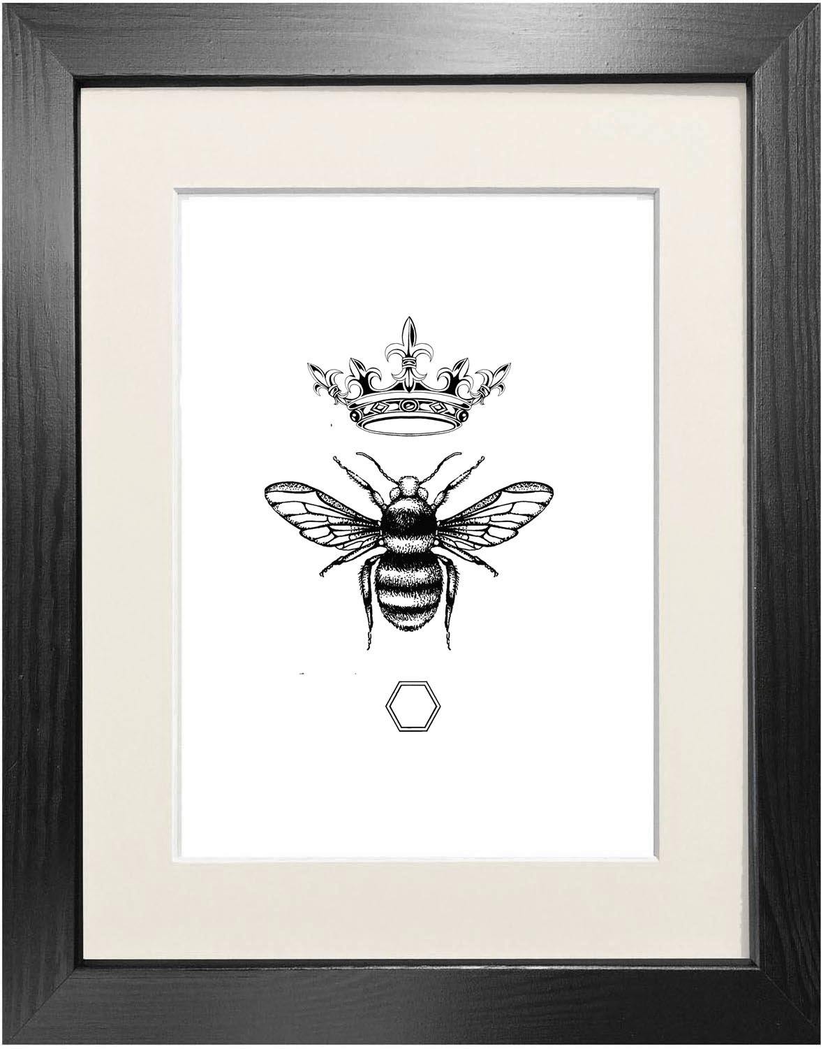 'Honey Queen Bee' Fine Art Print - Emily Carter London