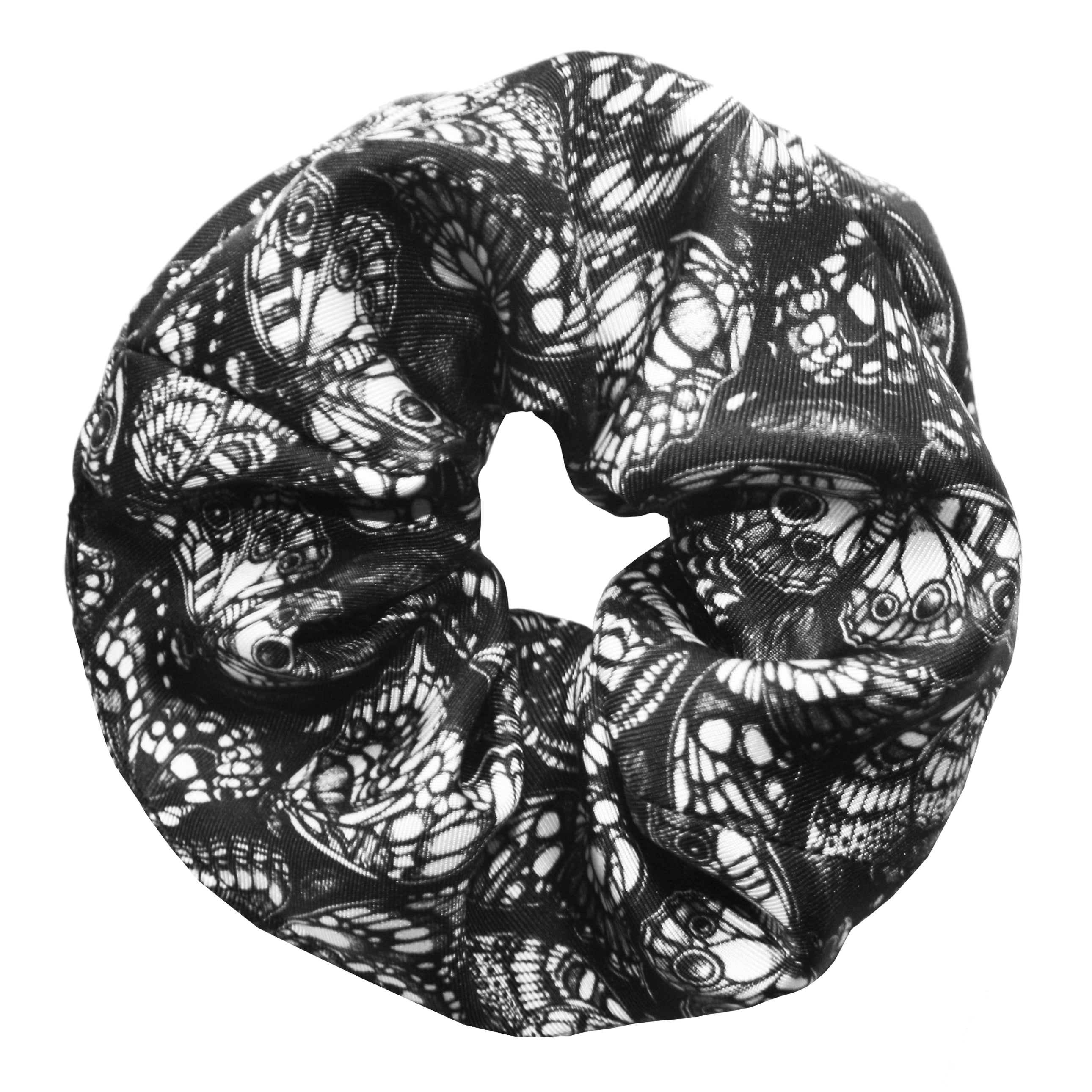 Large Silk Scrunchie - Tropical Butterfly