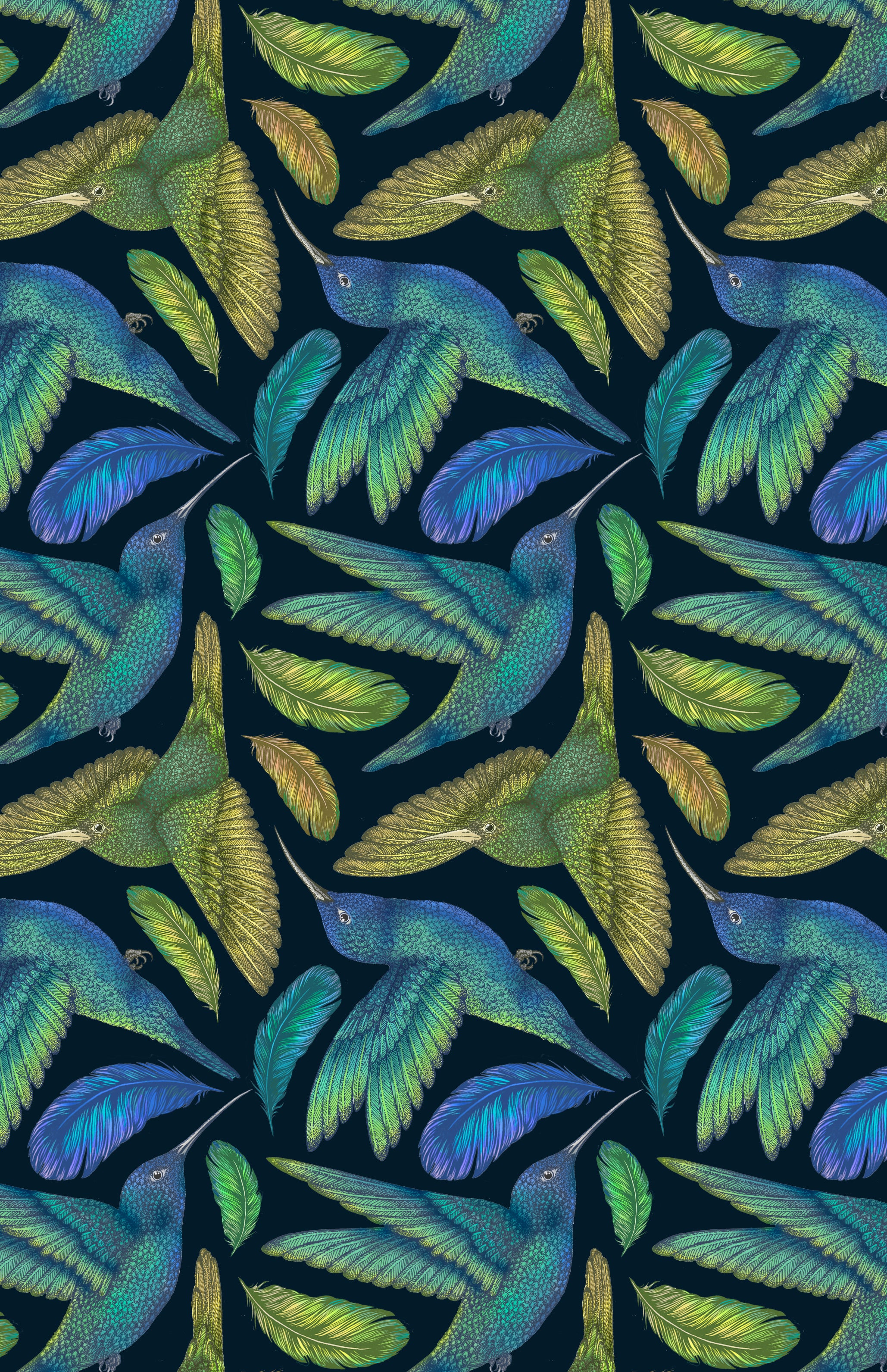 Iridescent Hummingbird Wallpaper