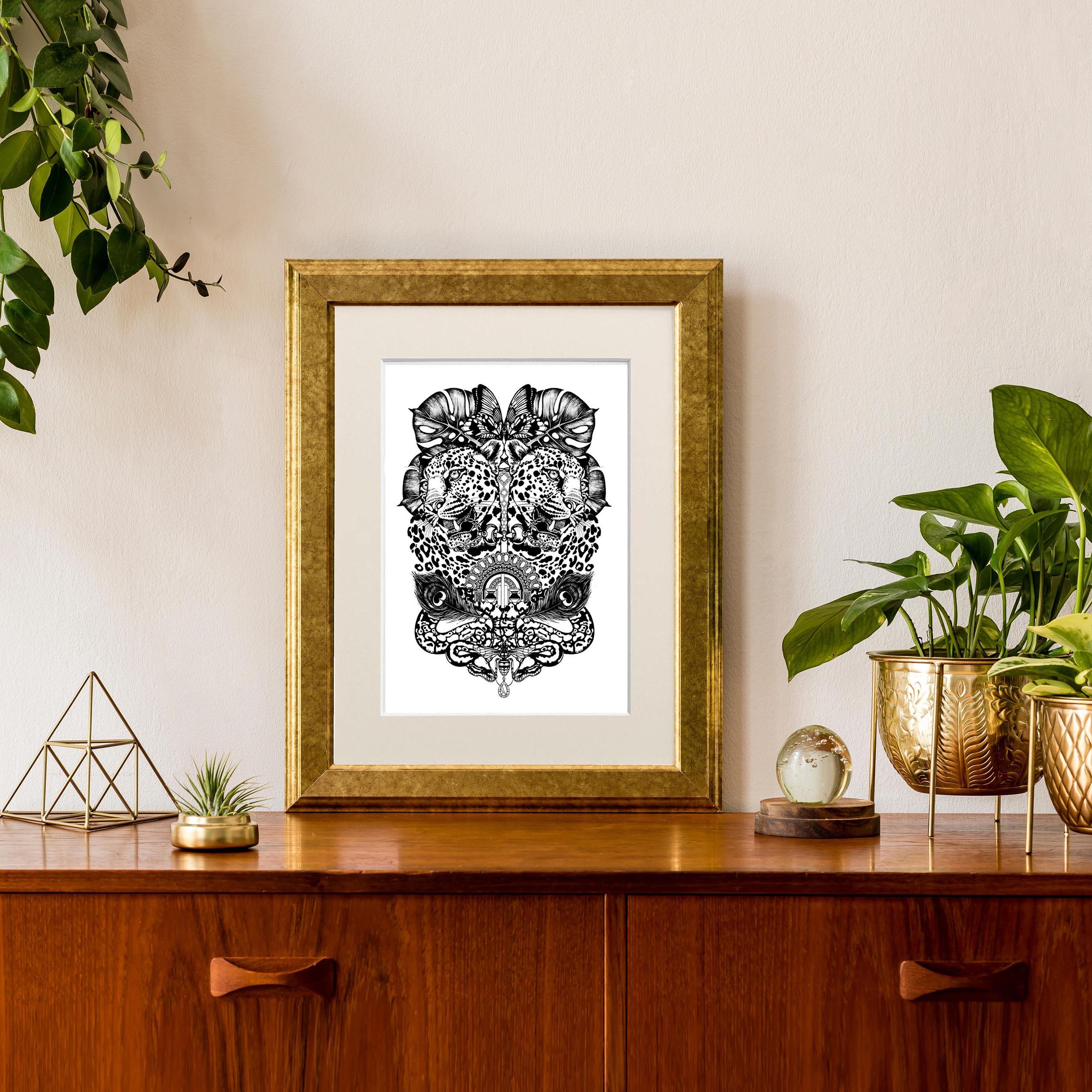 'Jewel & Jaguar' Fine Art Print - Emily Carter London